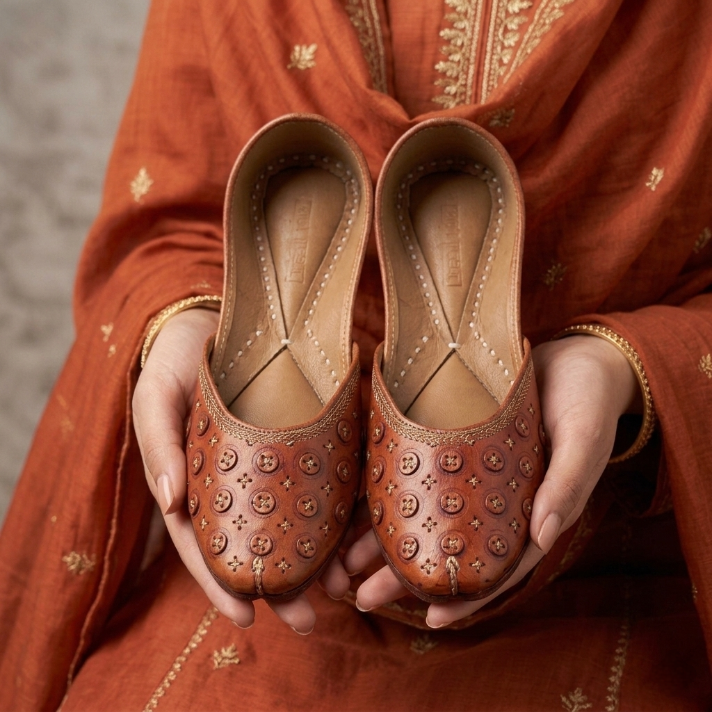 BUTTON AARI PURE LEATHER HANDCRAFTED JUTTI