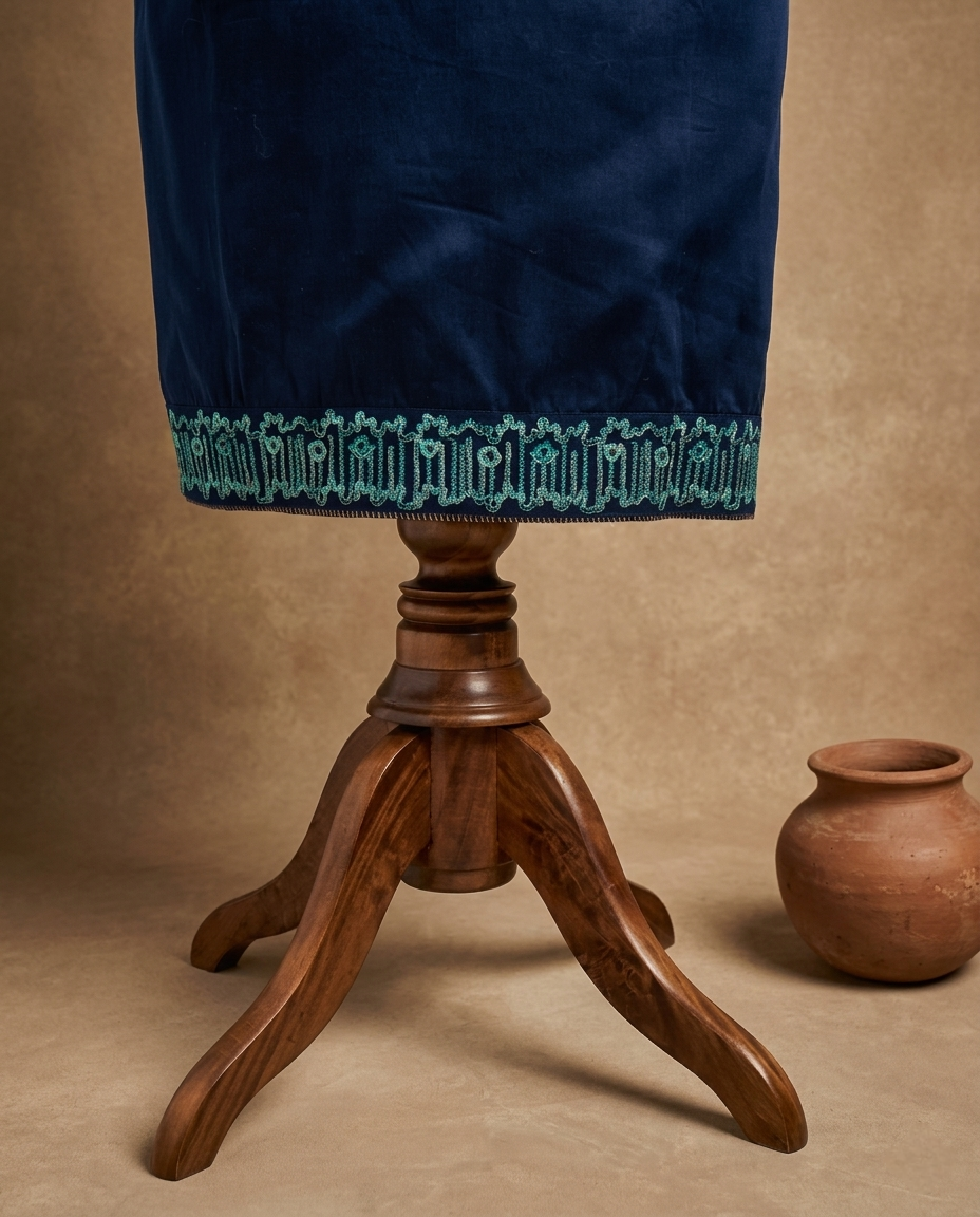 MIDNIGHT BLUE COTTON 3 PC SUIT FABRIC