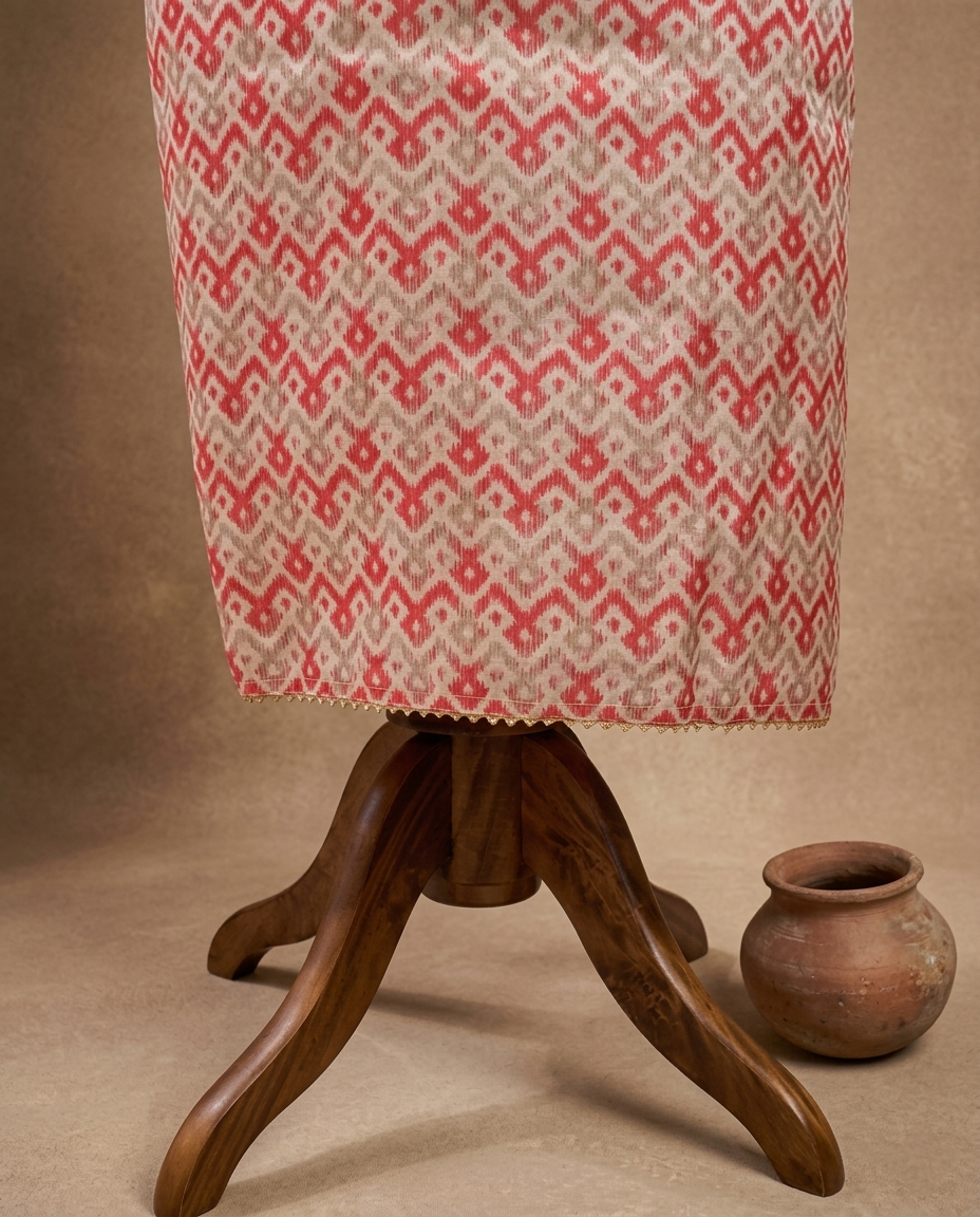 CLASSIC SOFT SILK PINK 3 PC SUIT FABRIC WITH BANARASI DUPPATA