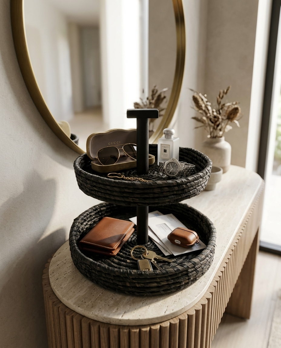 HANDMADE SABAI GRASS 2 TIER BASKET