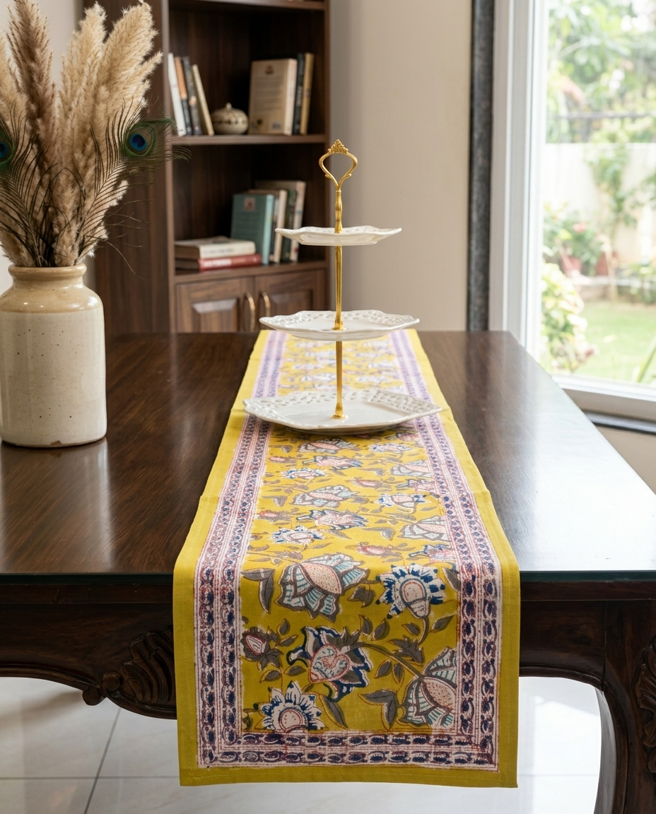SUNSHINE FLORAL TABLE RUNNER