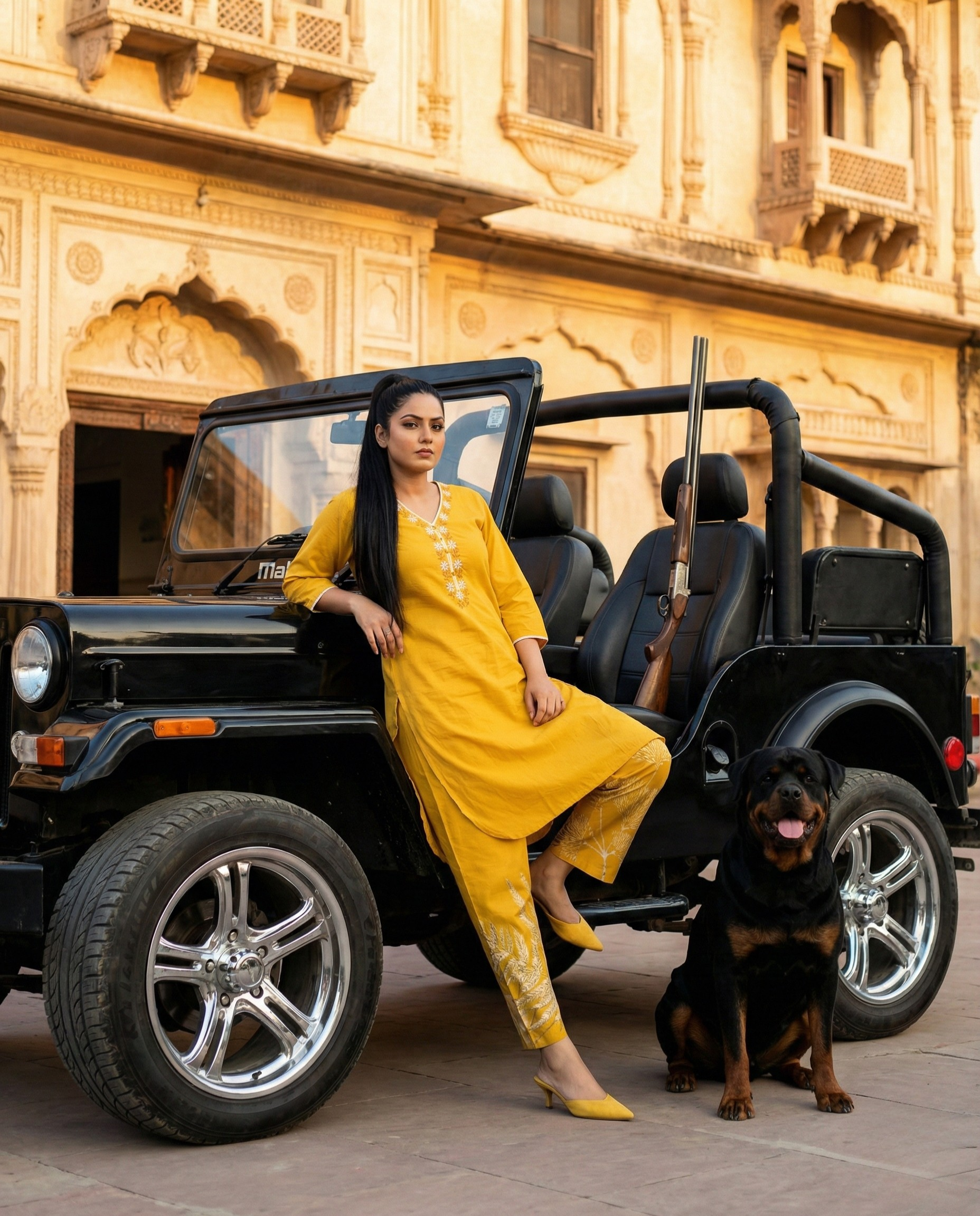 Kingfisher Designer Cotton KP Set - Yellow