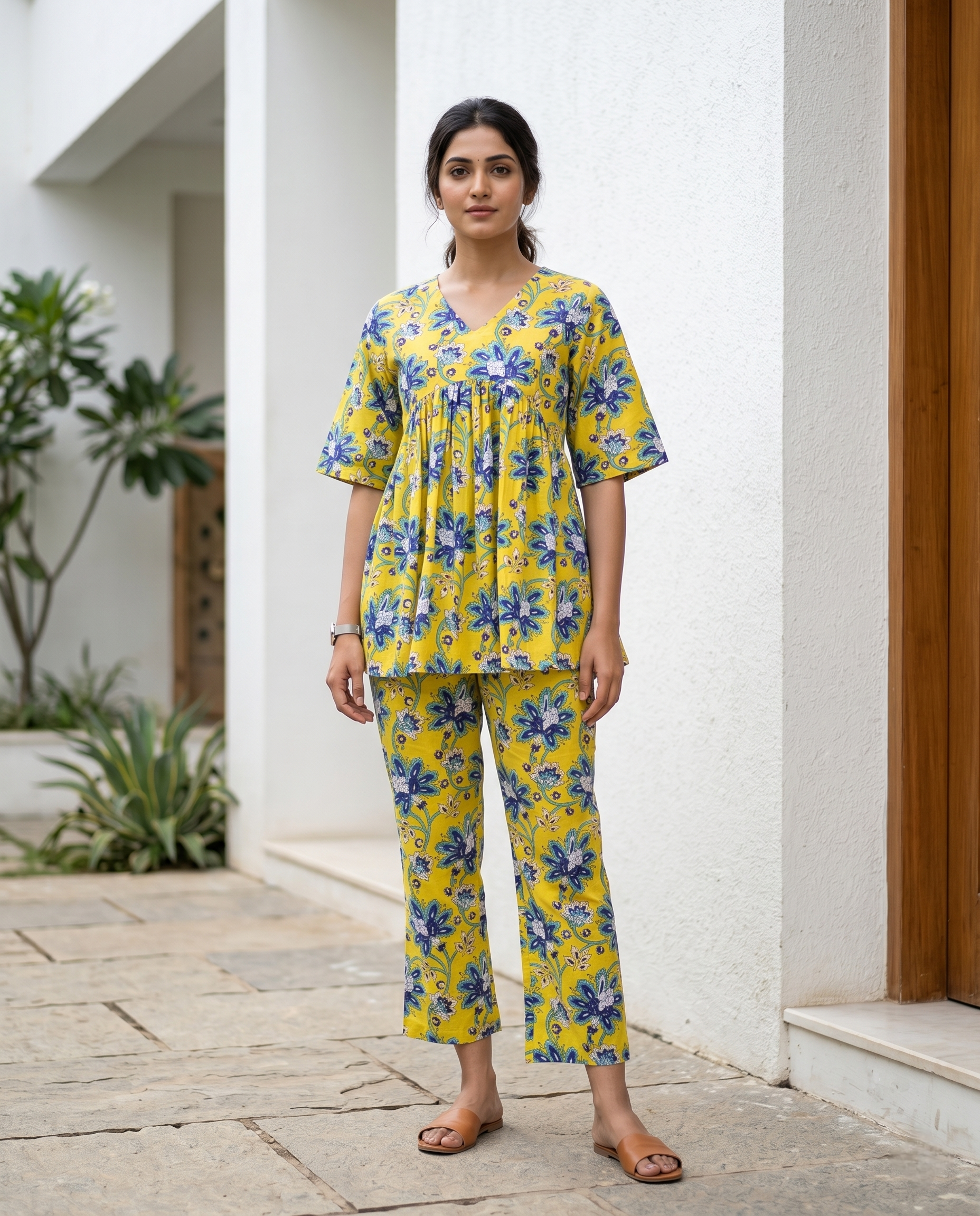 MEHER JHABLA CORD SET (HAND BLOCK)
