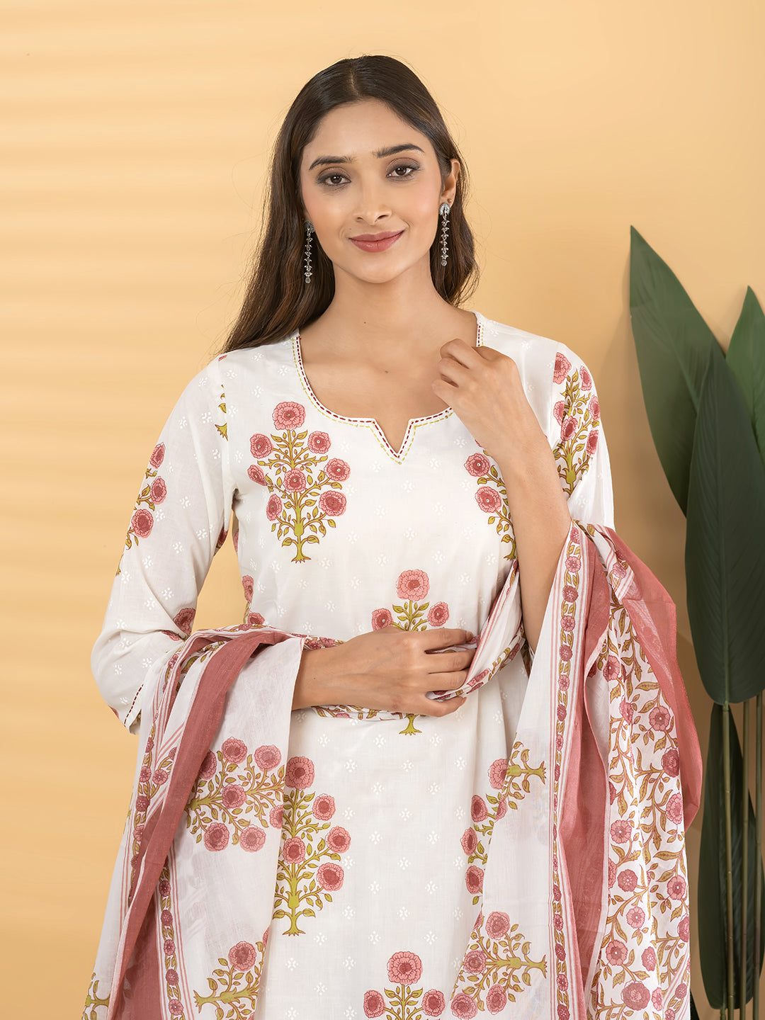 AARIKA FLORAL 3PC SET - IVORY PINK
