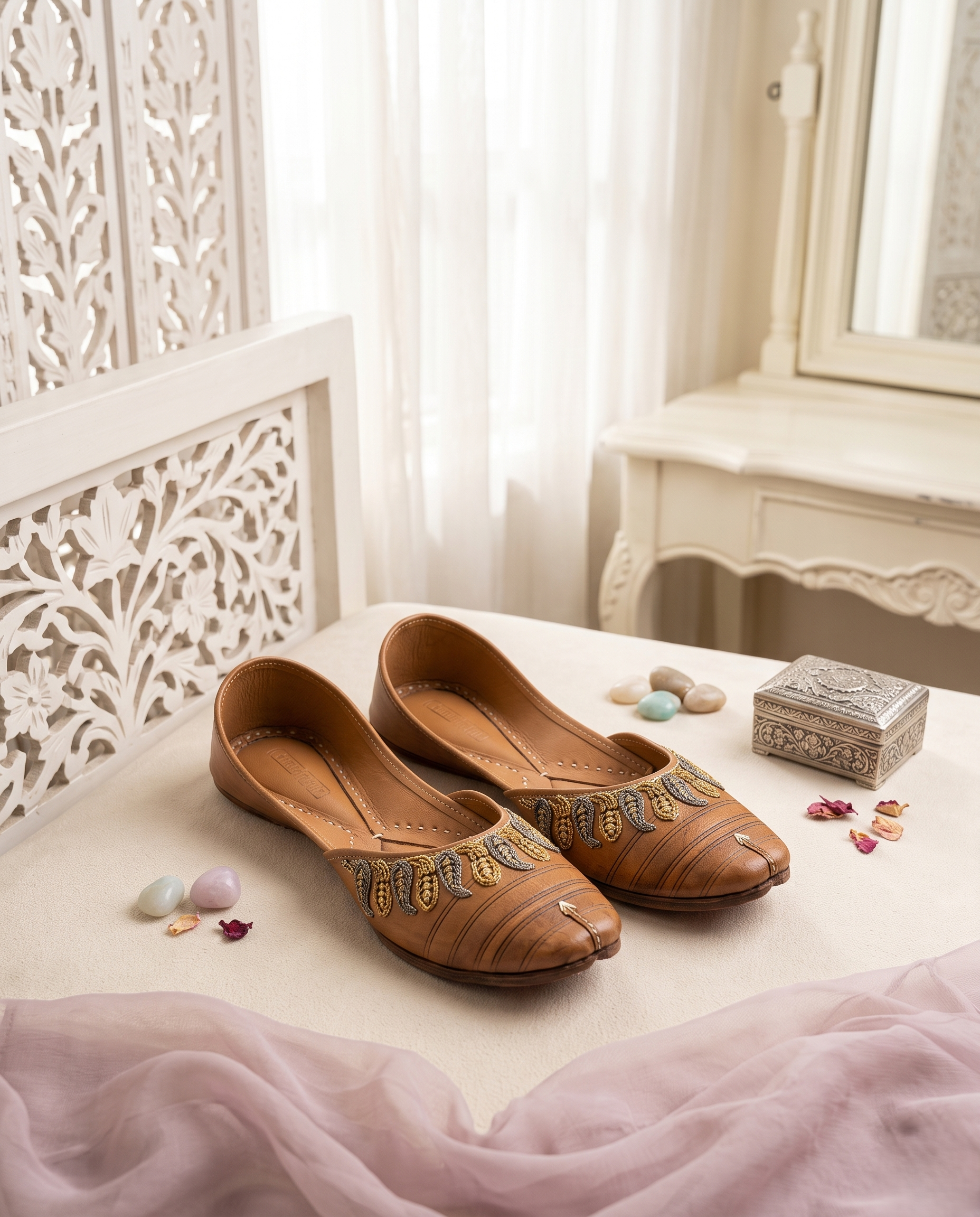 AMBI DUAL TONE PURE LEATHER HANDCRAFTED JUTTI