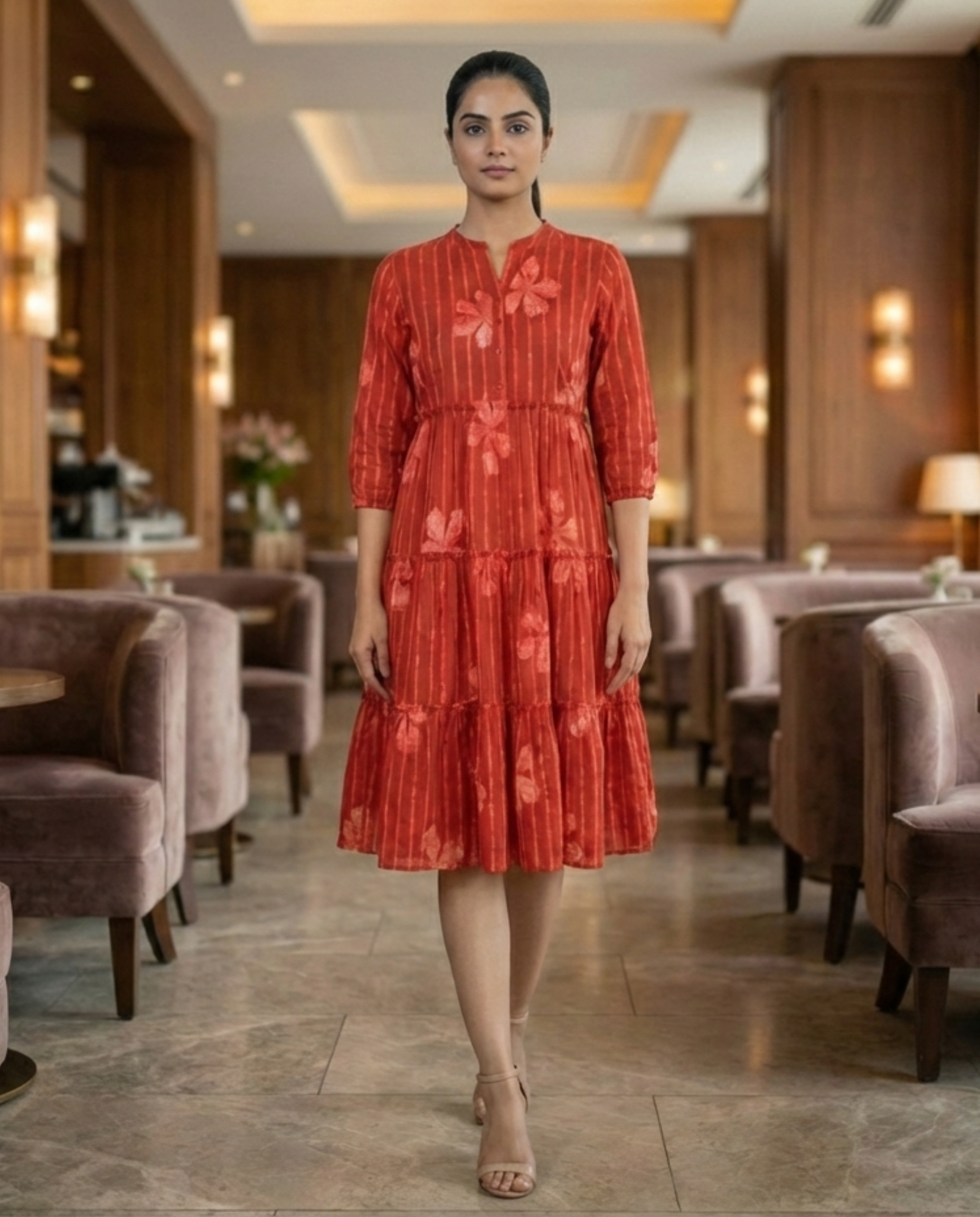 Urban Rang Cotton Red Frock