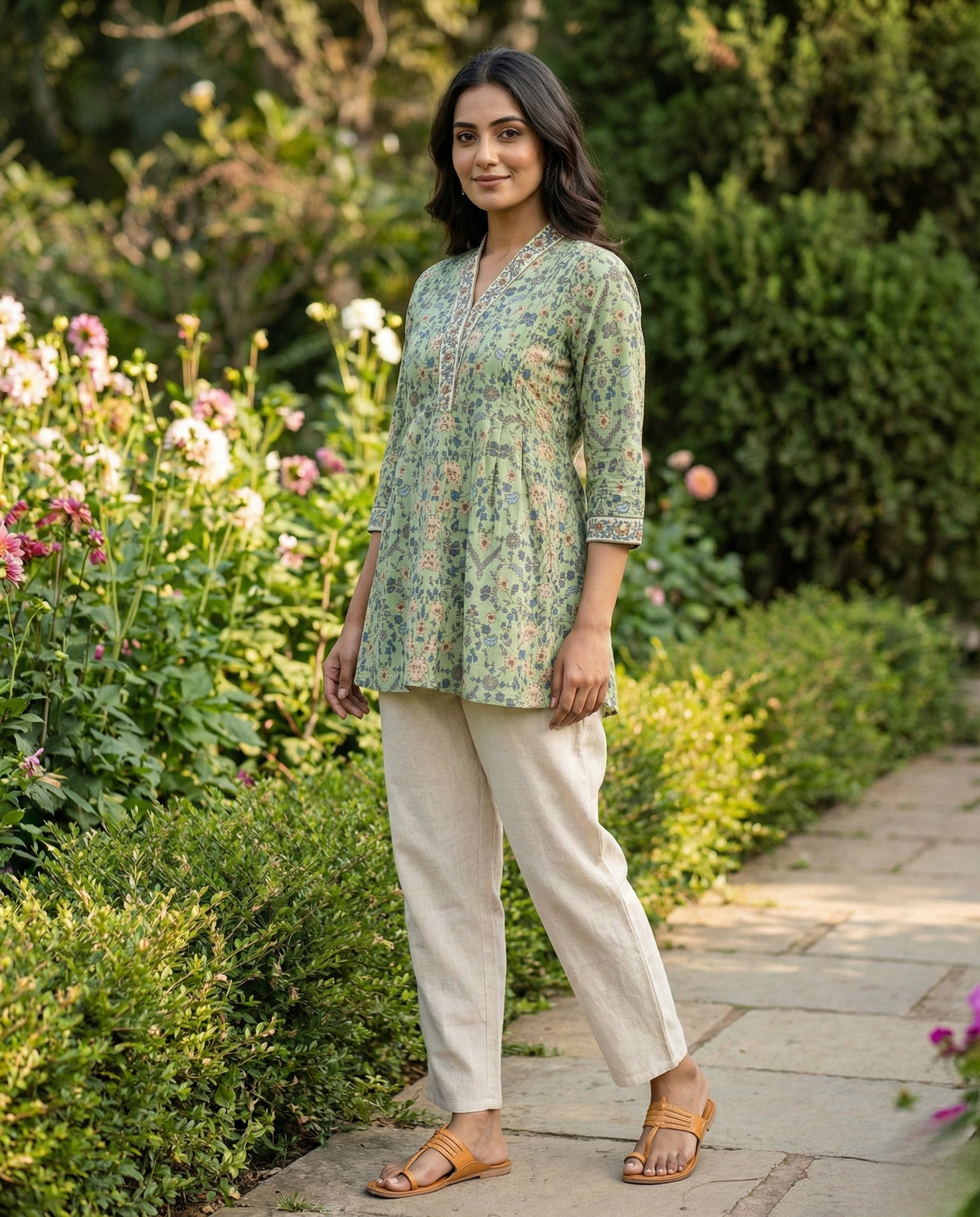 Pastel Floral Cotton Top