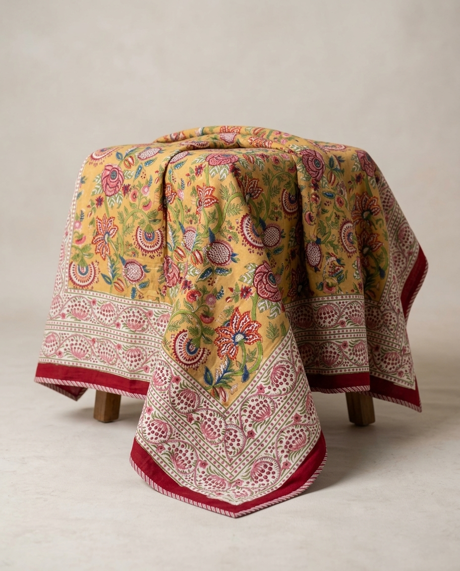 HEIRLOOM FLORAL REVERSIBLE SINGLE DOHAR PREMIUM COTTON