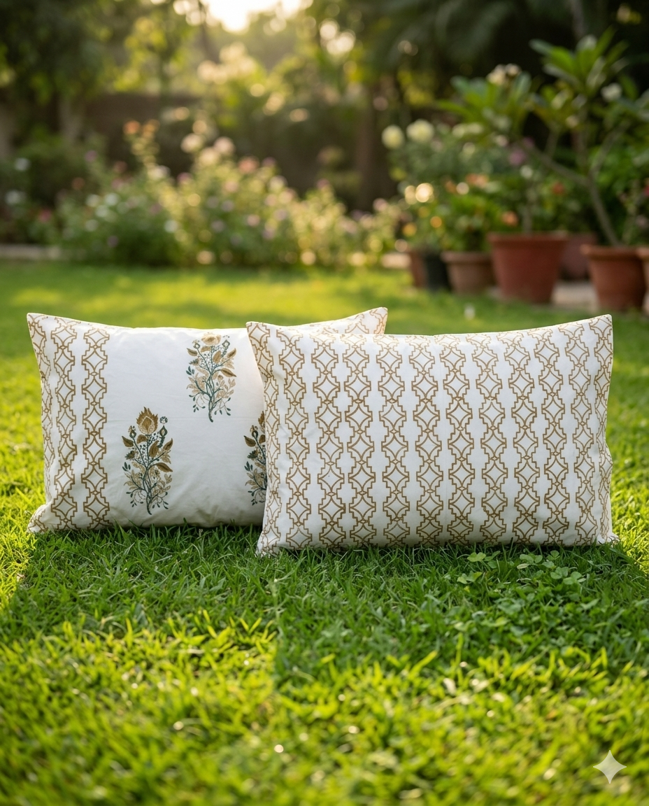 FLORAL BUTA HAND BLOCK BEDSHEET PREMIUM COTTON