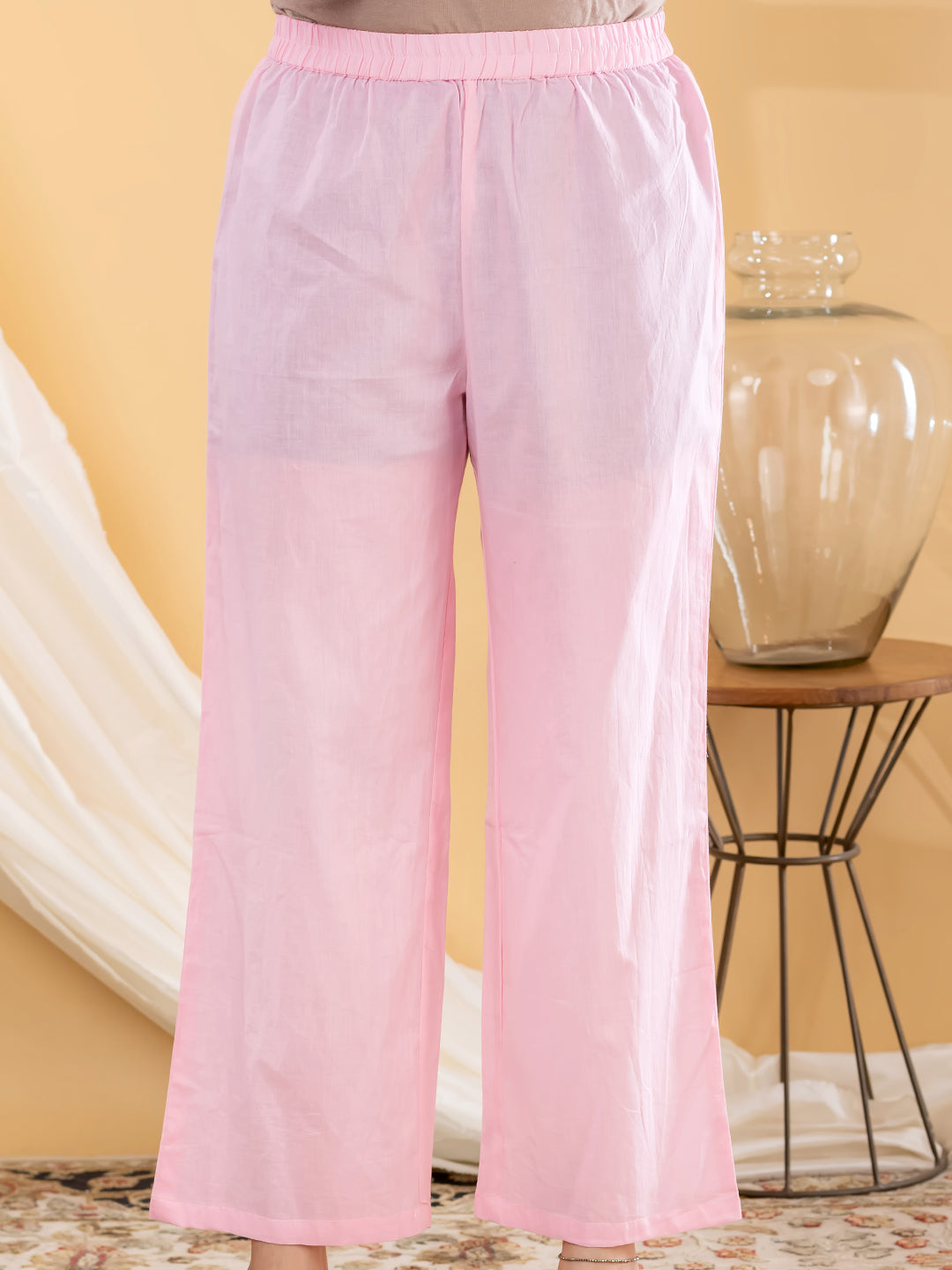 Aabha Floral Embroidered 3Pc Set – Blush Pink