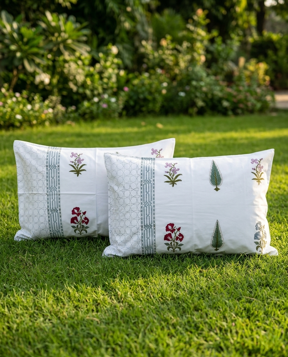 HERITAGE BUTA HAND BLOCK BEDSHEET PREMIUM COTTON