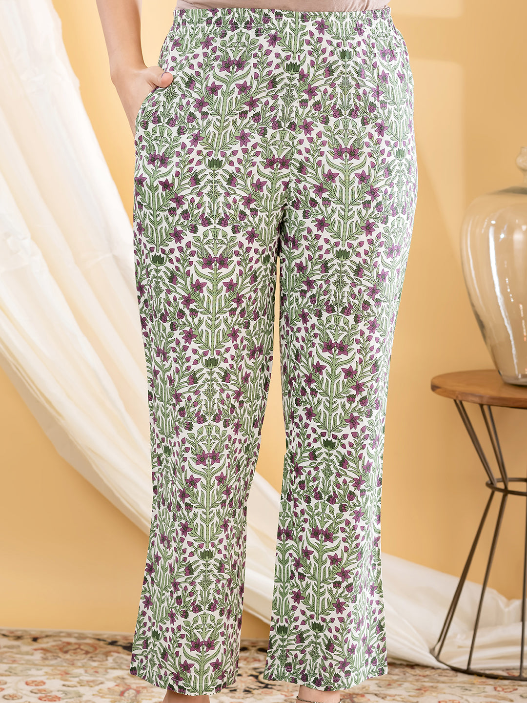 SORAYA BOTANICAL PRINTED 3PC SET - IVORY MAUVE