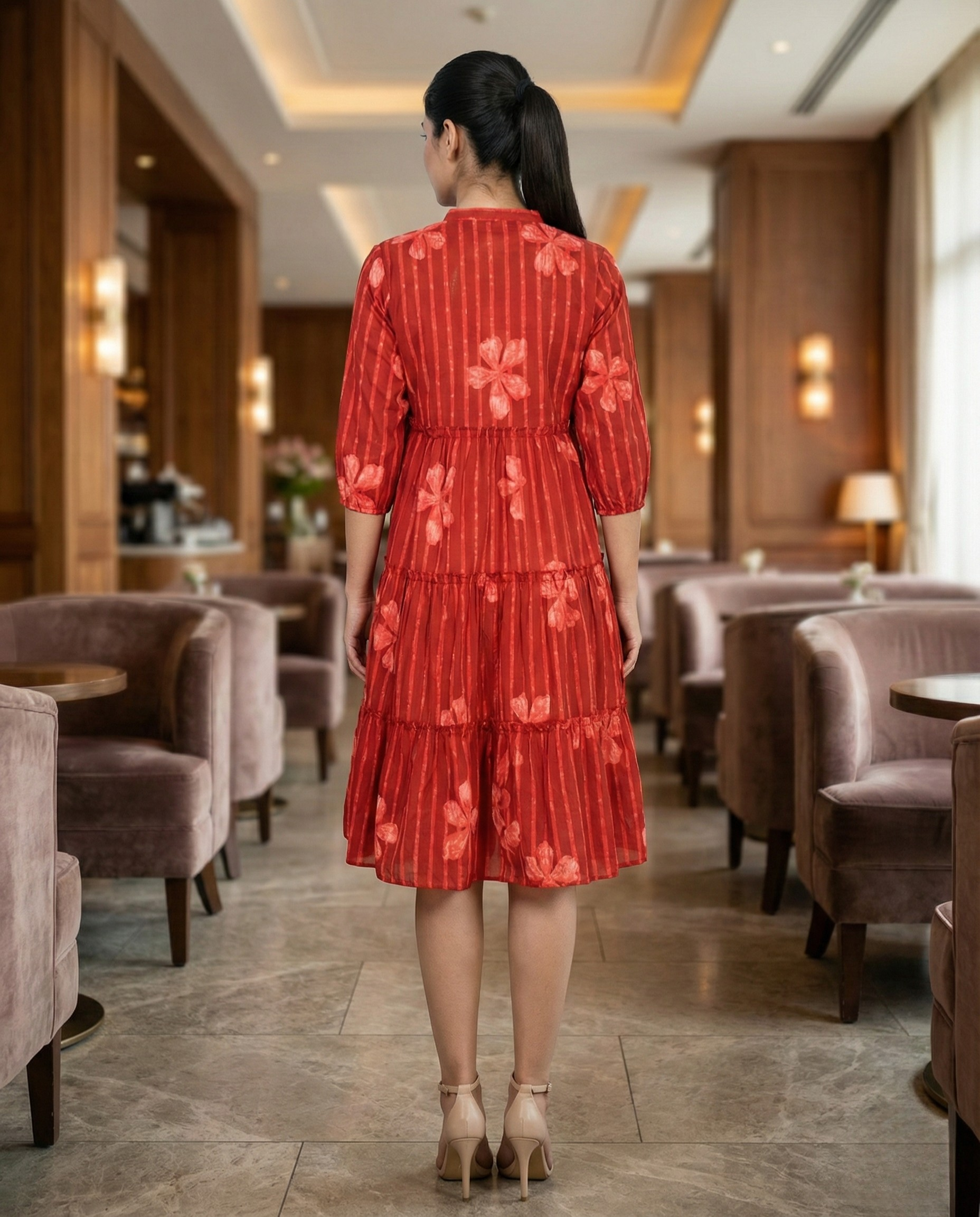 Urban Rang Cotton Red Frock