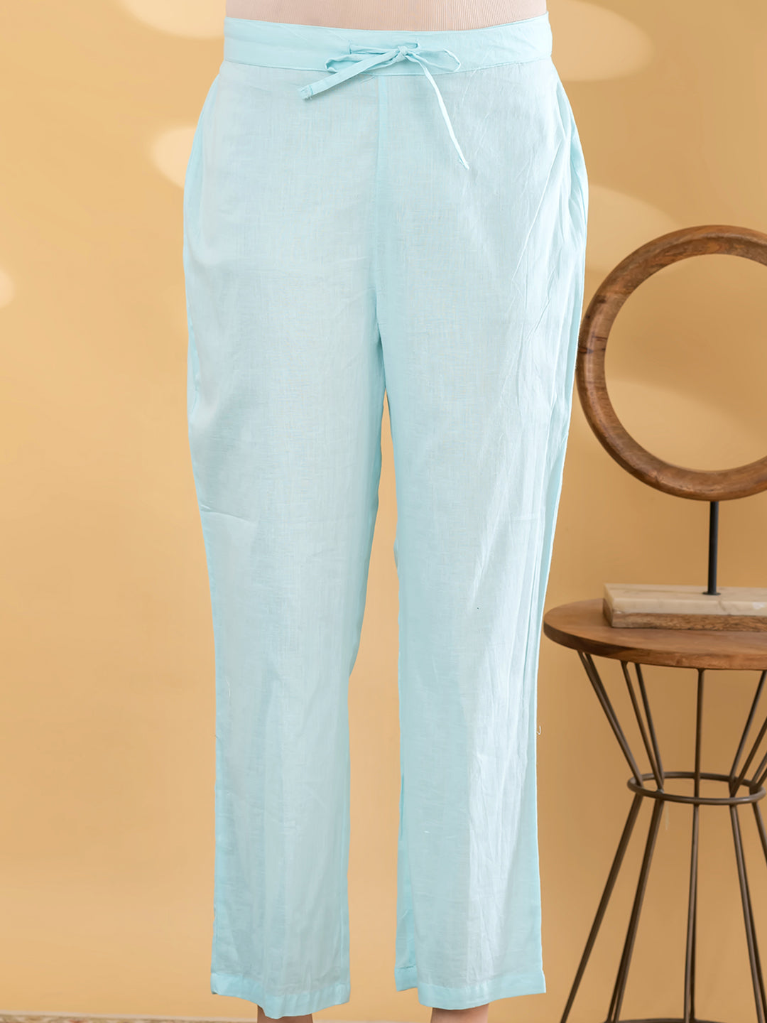 NAIRA EMBROIDERED 3PC SET - ICE BLUE