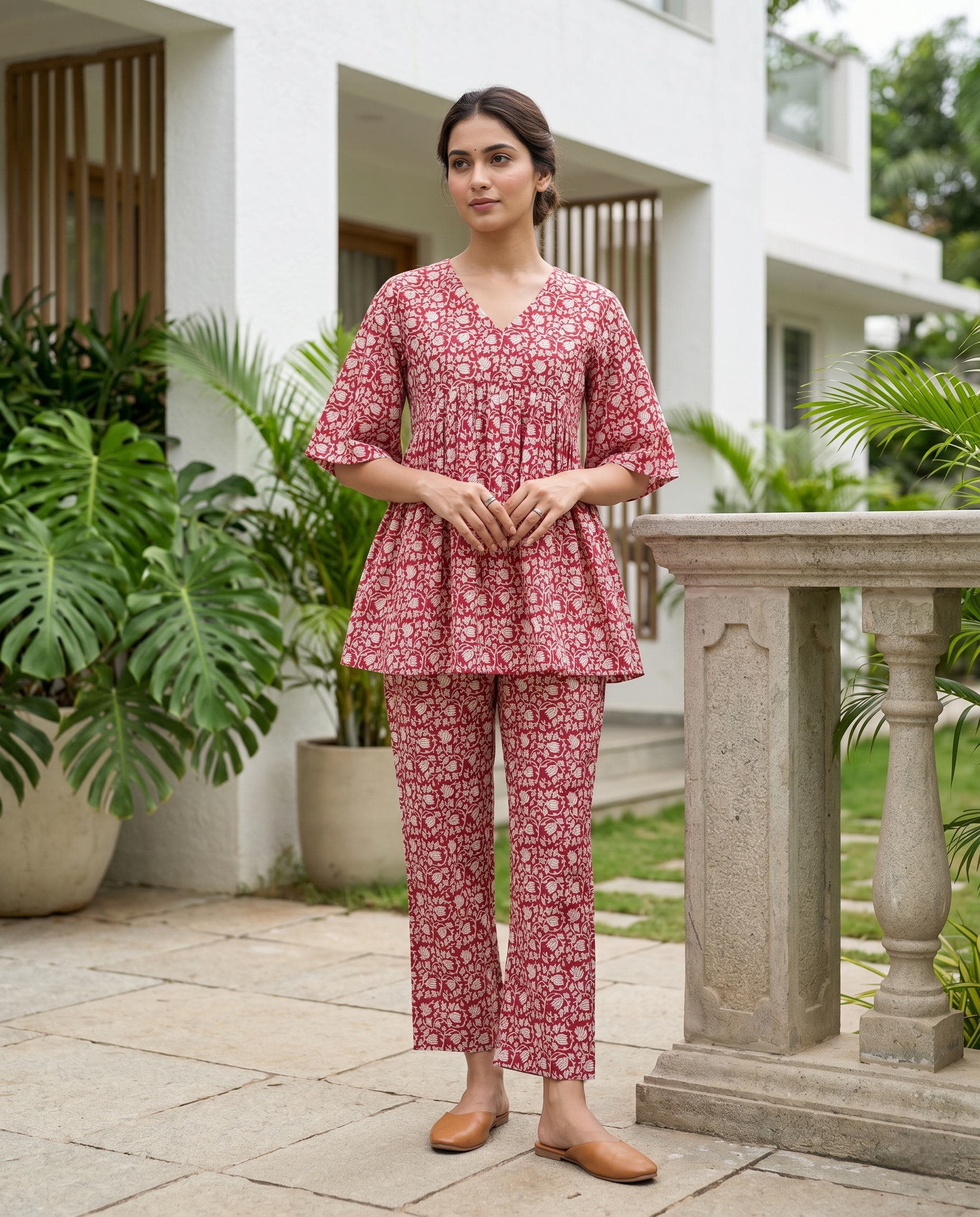 MEHER JHABLA CORD SET (HAND BLOCK)