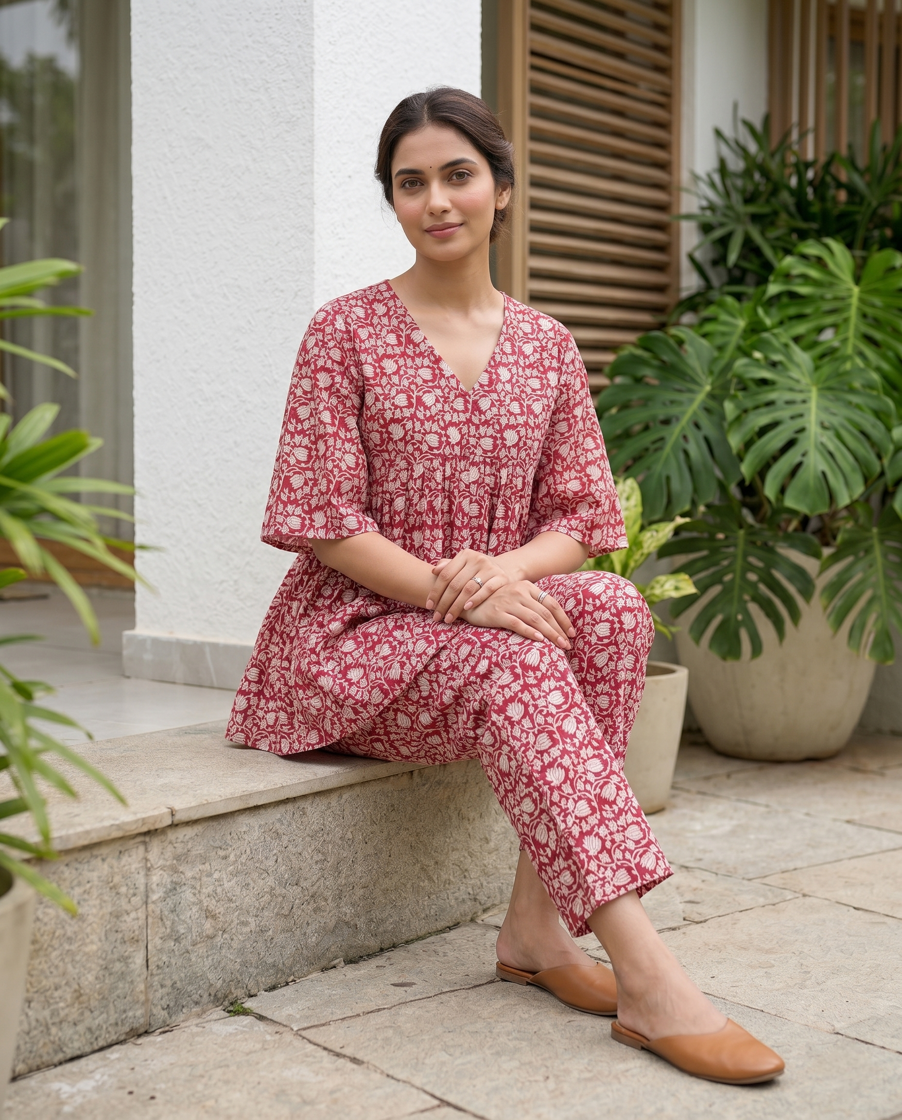 MEHER JHABLA CORD SET (HAND BLOCK)
