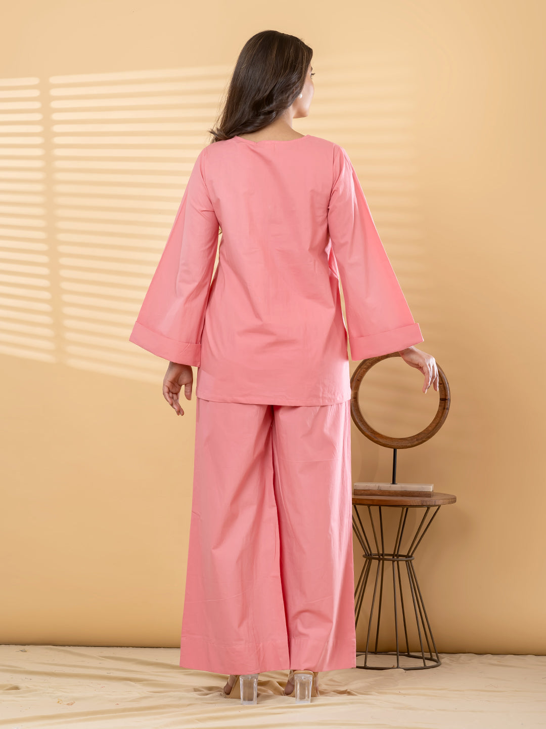 Luna Tie-Up Co-Ord Set – Blush Pink