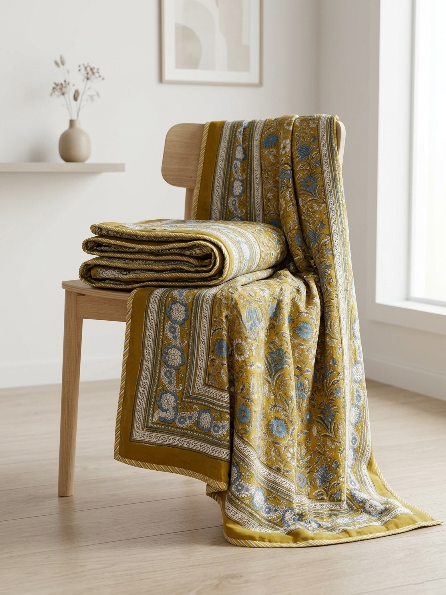 AMBER BLOOM REVERSIBLE SINGLE DOHAR PREMIUM COTTON