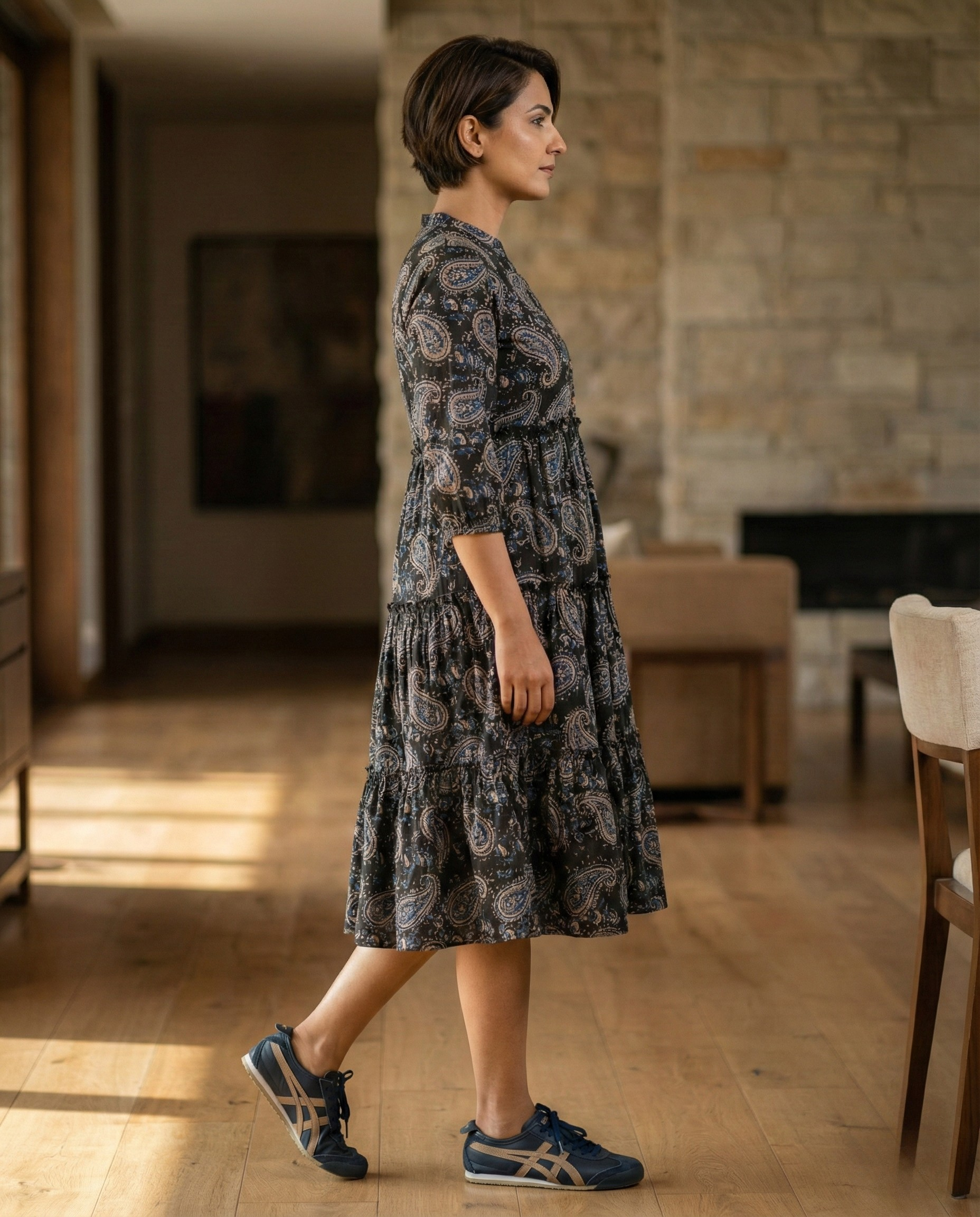 Urban Rang Cotton Black/Blue Frock