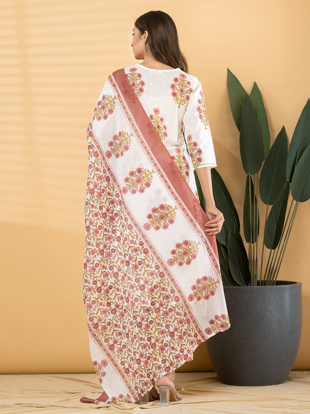 AARIKA FLORAL 3PC SET - IVORY PINK