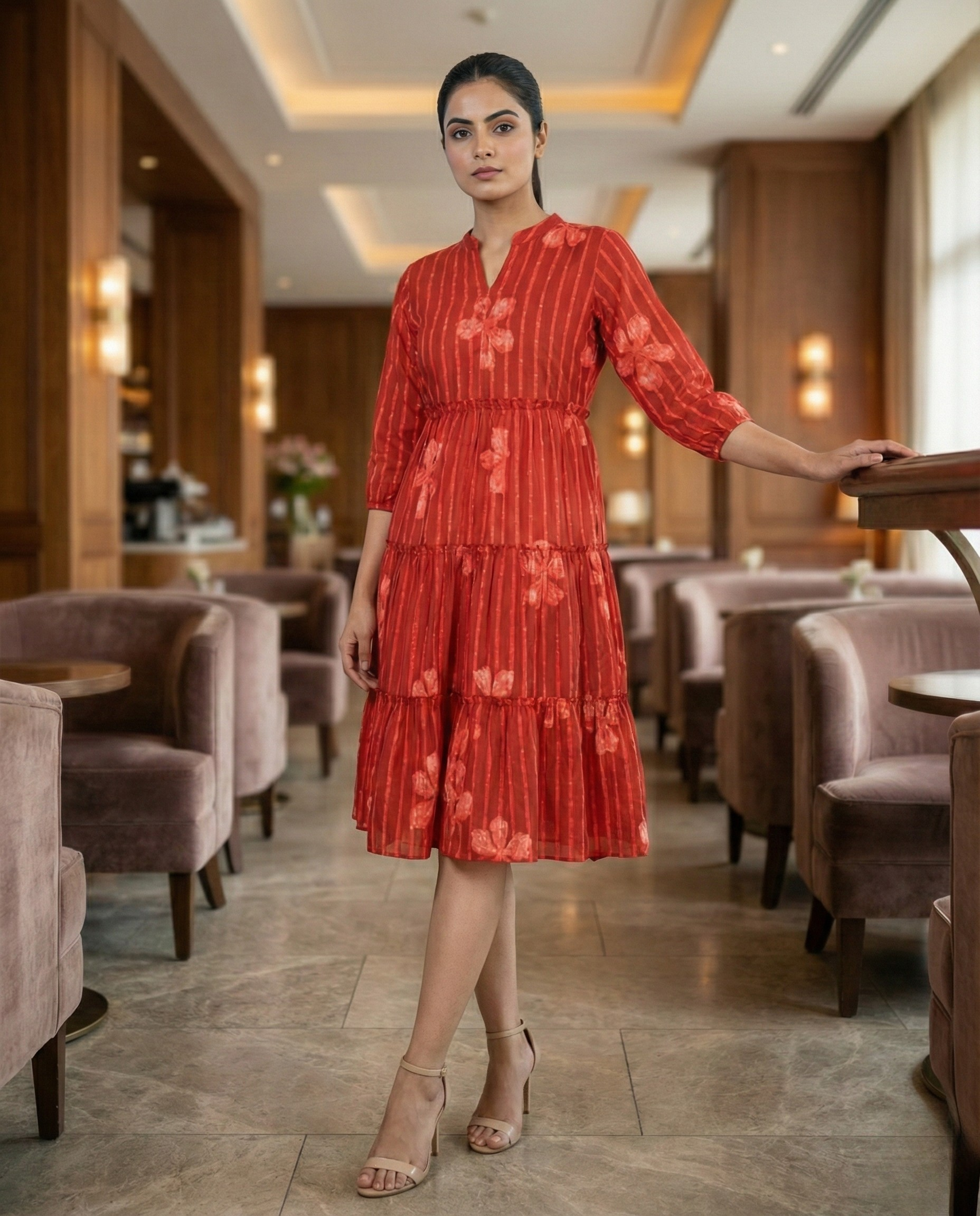 Urban Rang Cotton Red Frock