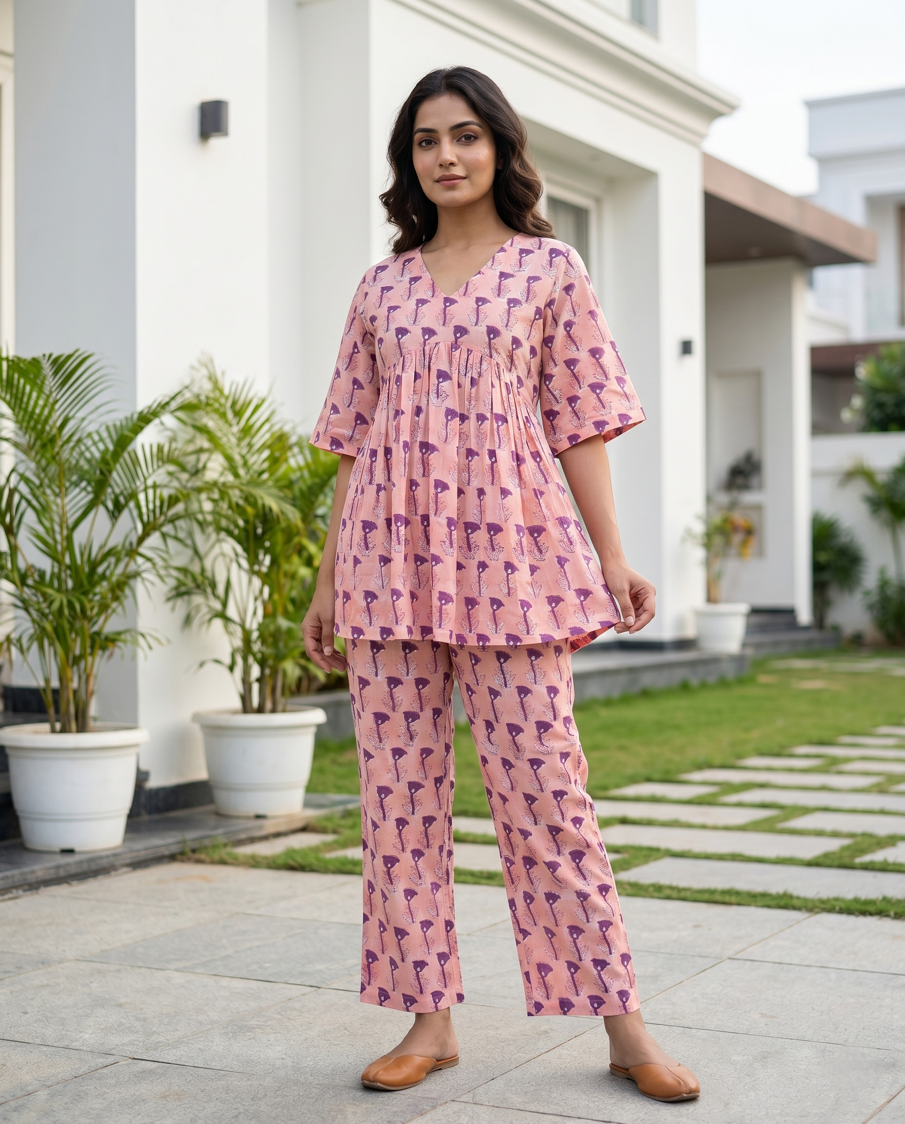 MEHER JHABLA CORD SET (HAND BLOCK)