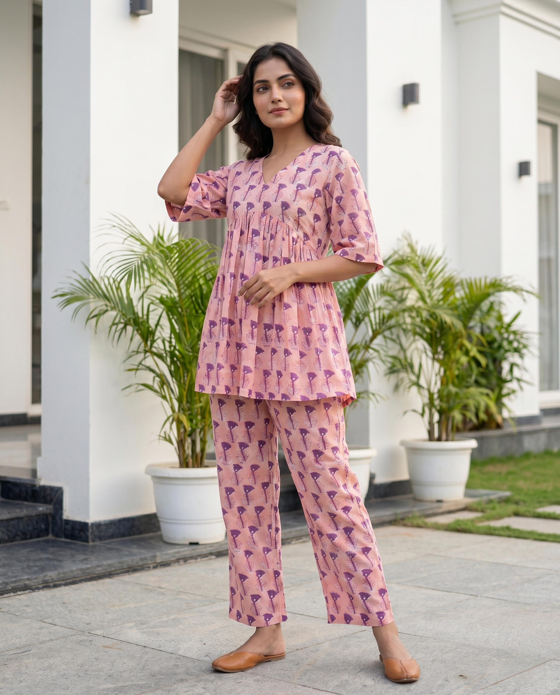 MEHER JHABLA CORD SET (HAND BLOCK)