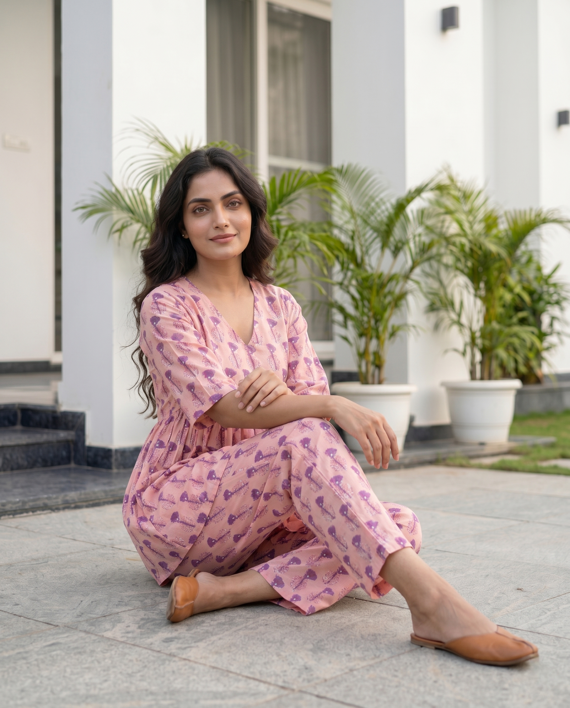 MEHER JHABLA CORD SET (HAND BLOCK)