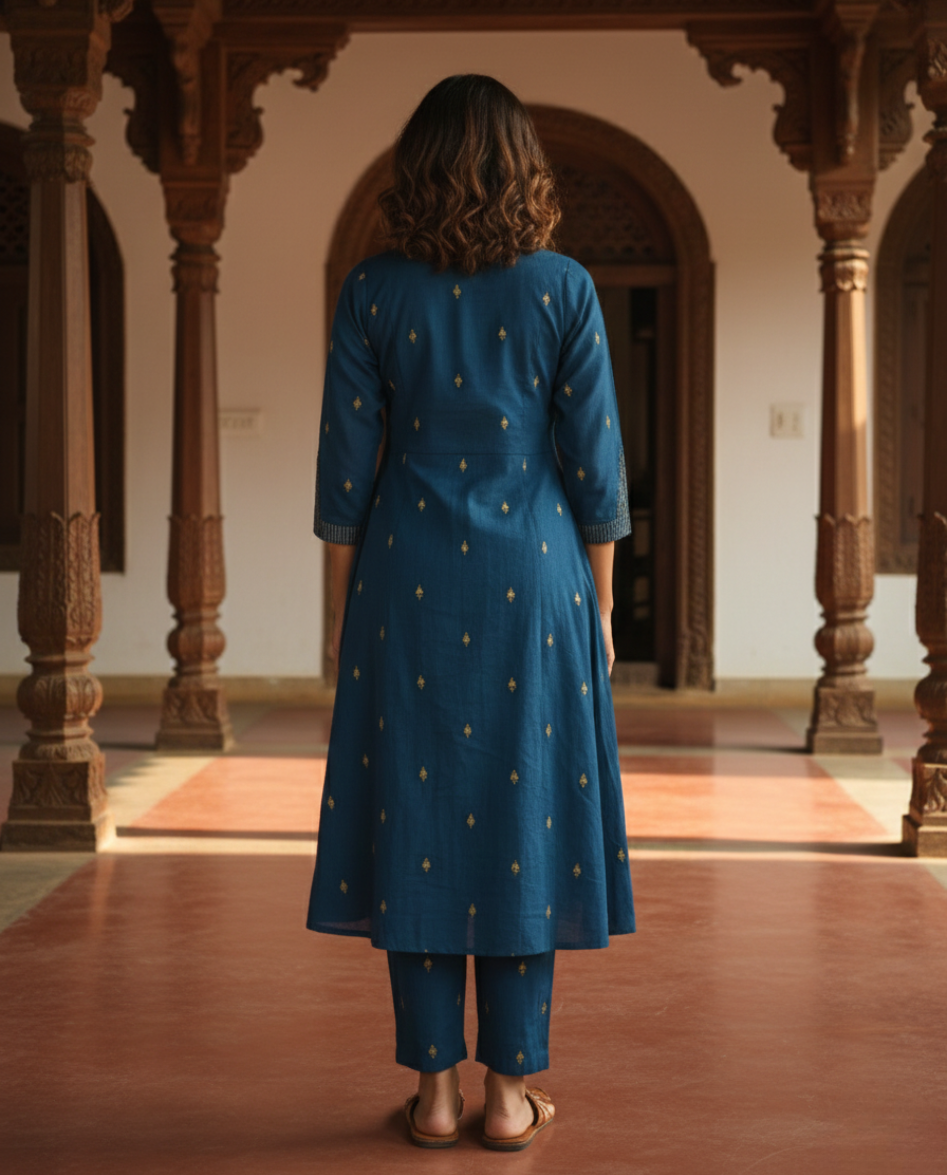 Deccan Weave South Cotton Blue KP Set