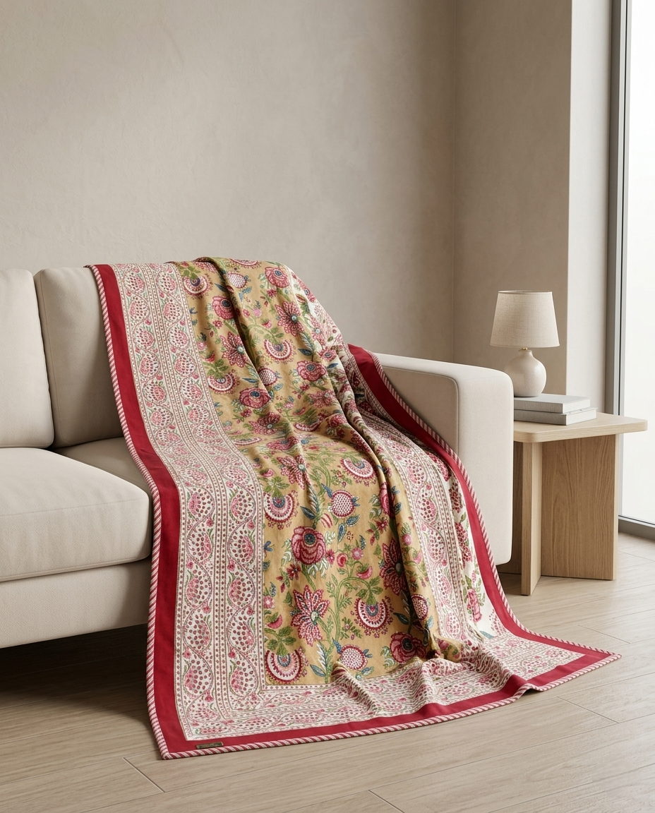HEIRLOOM FLORAL REVERSIBLE SINGLE DOHAR PREMIUM COTTON