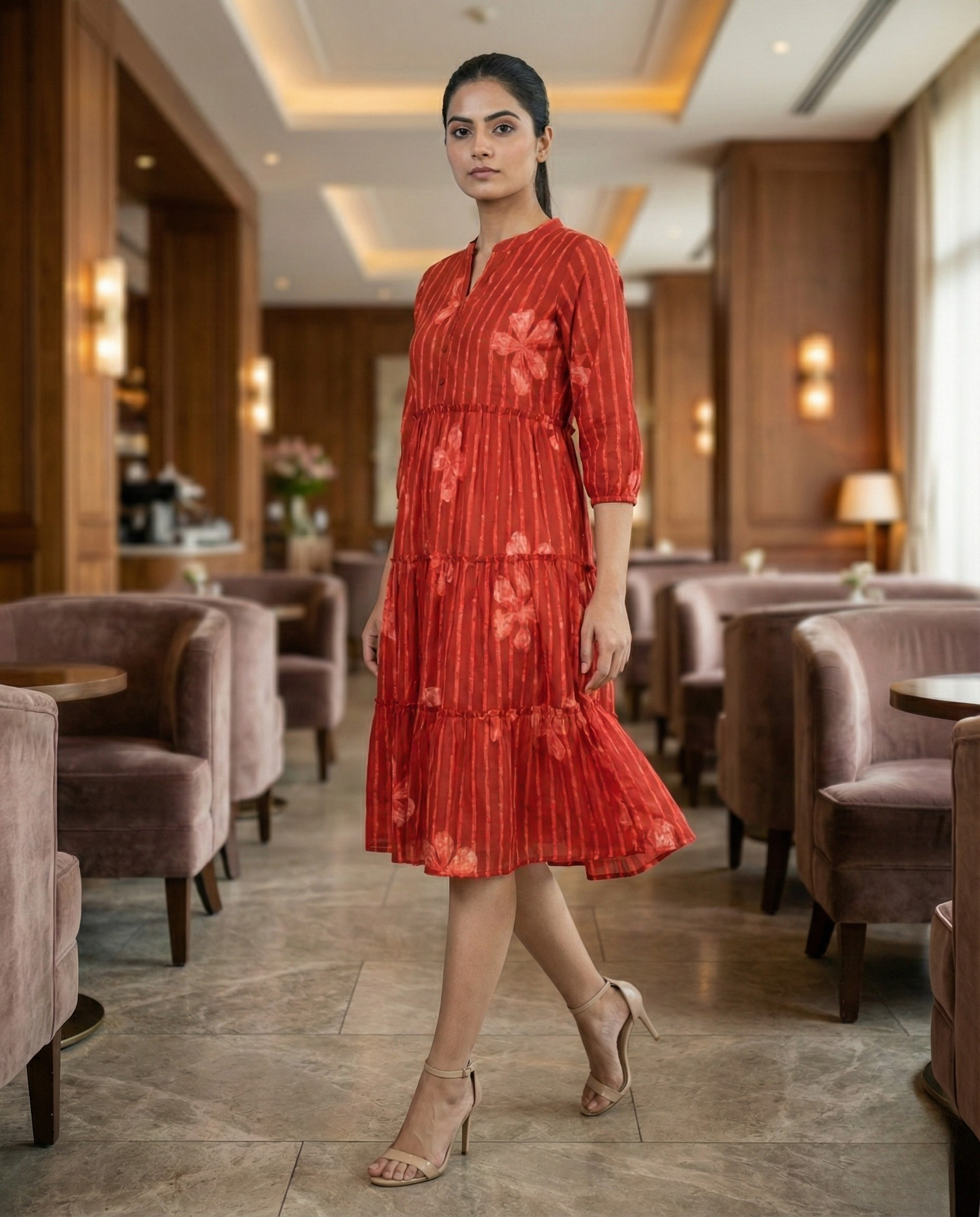 Urban Rang Cotton Red Frock