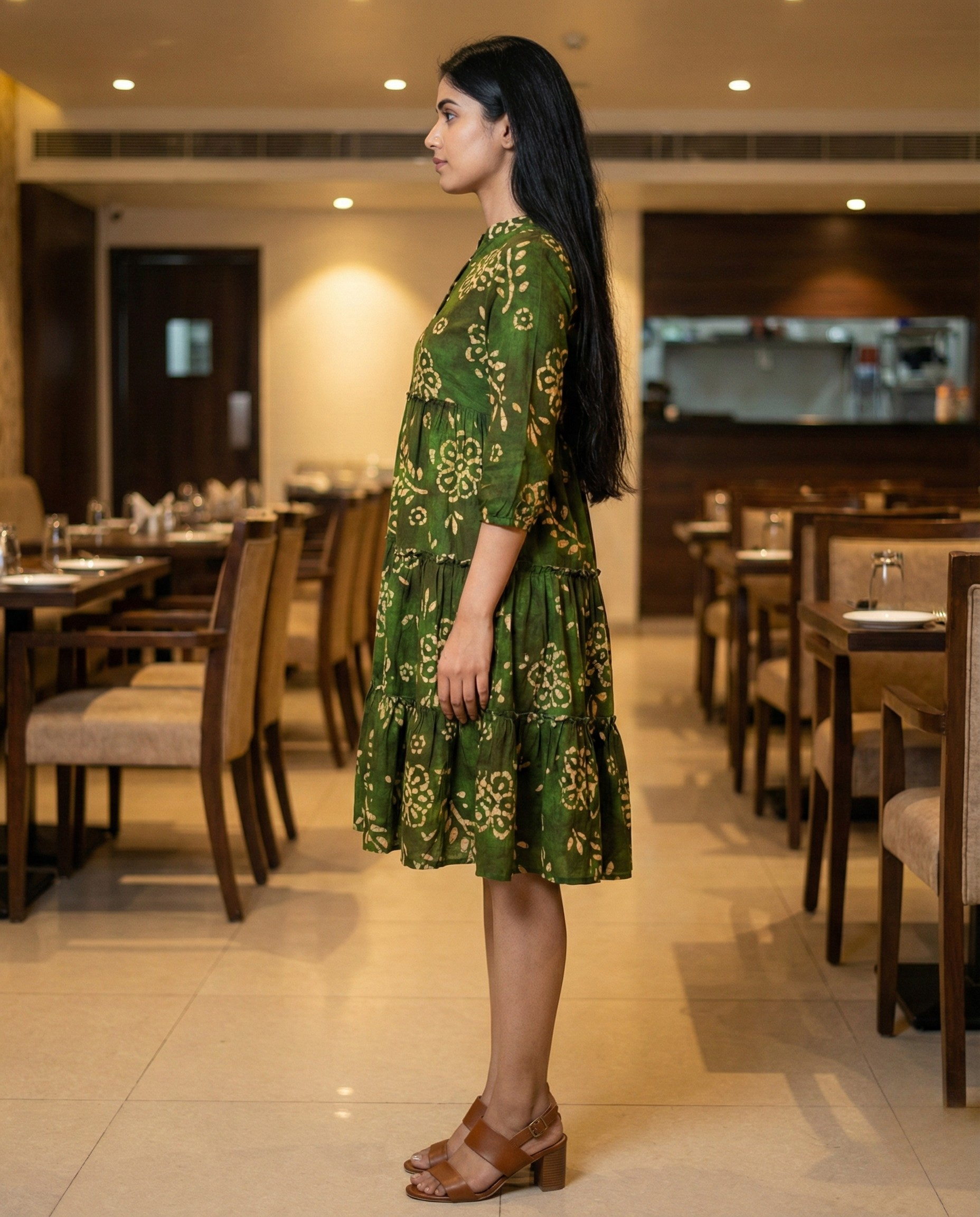 Urban Rang Cotton Bottle Green Frock