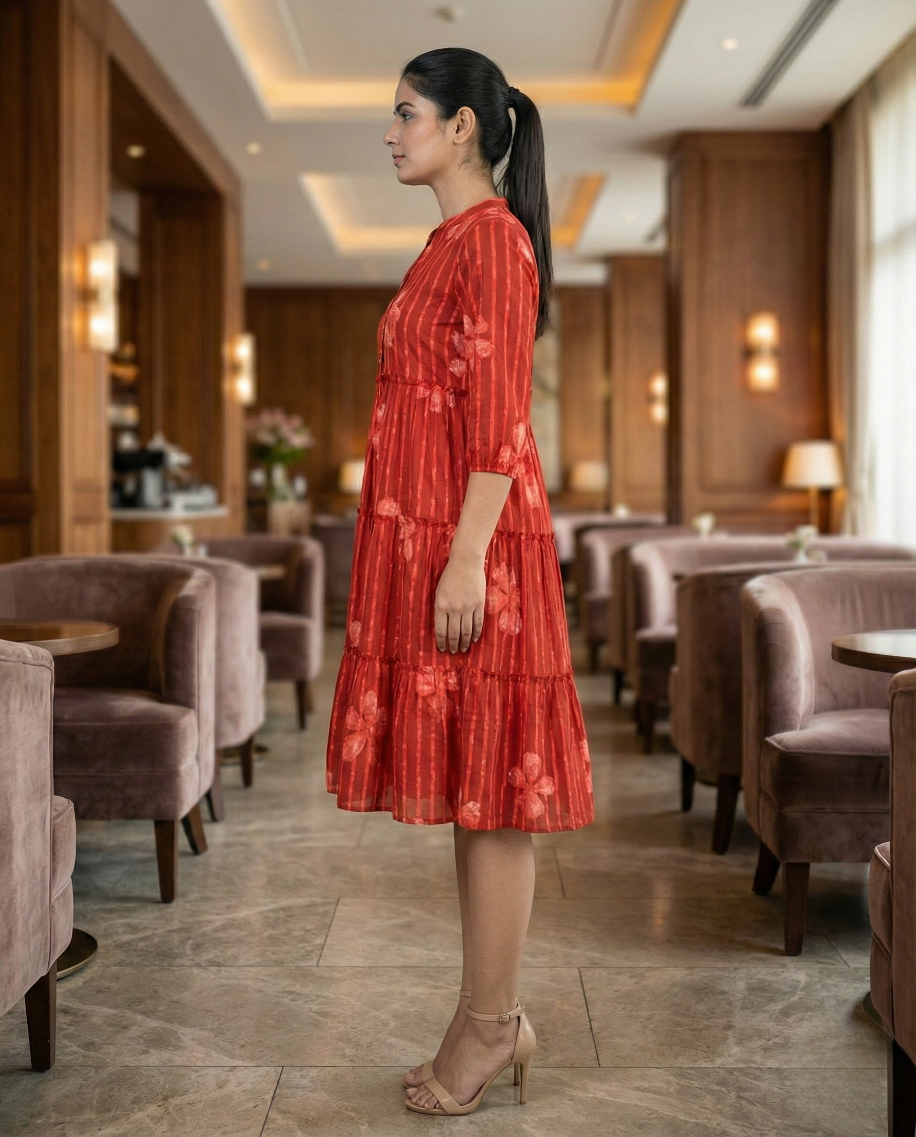 Urban Rang Cotton Red Frock