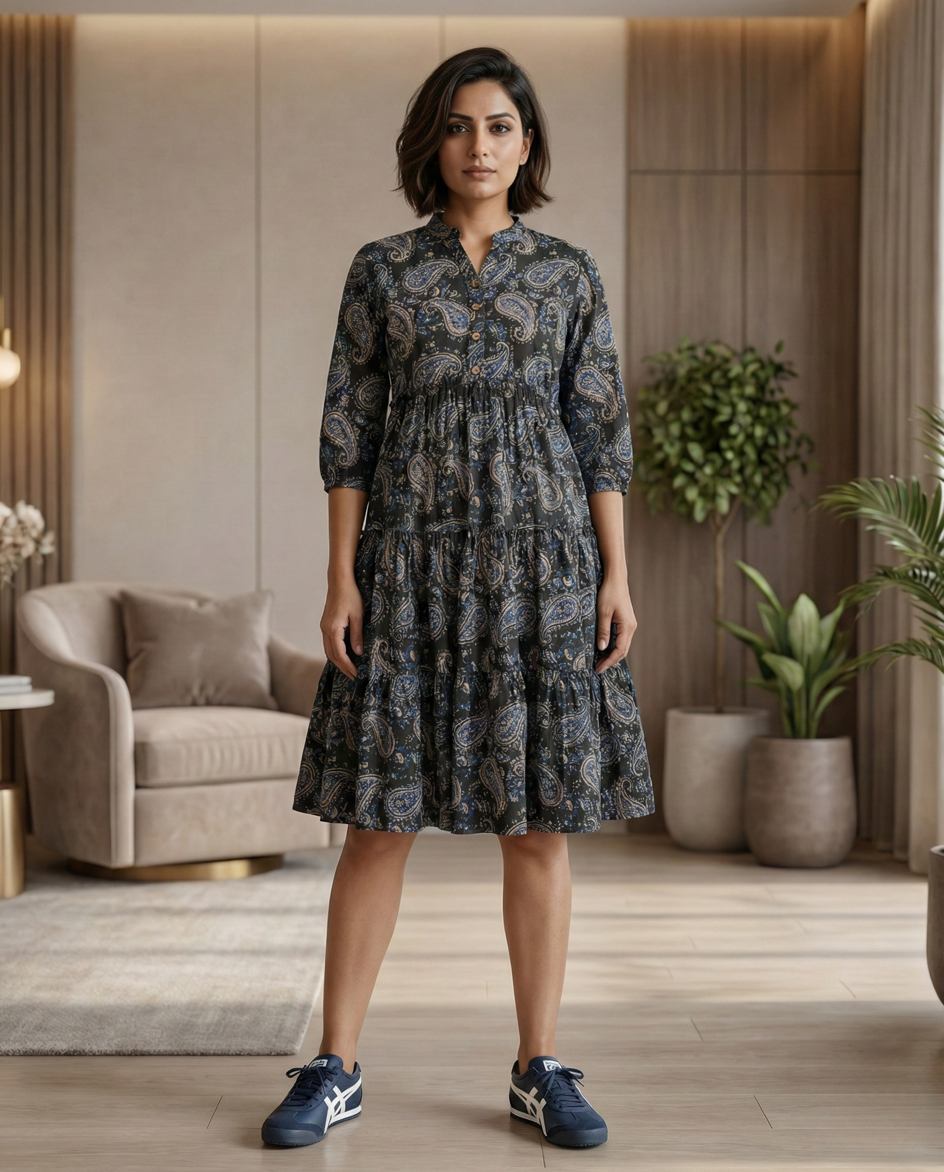 Urban Rang Cotton Black/Blue Frock