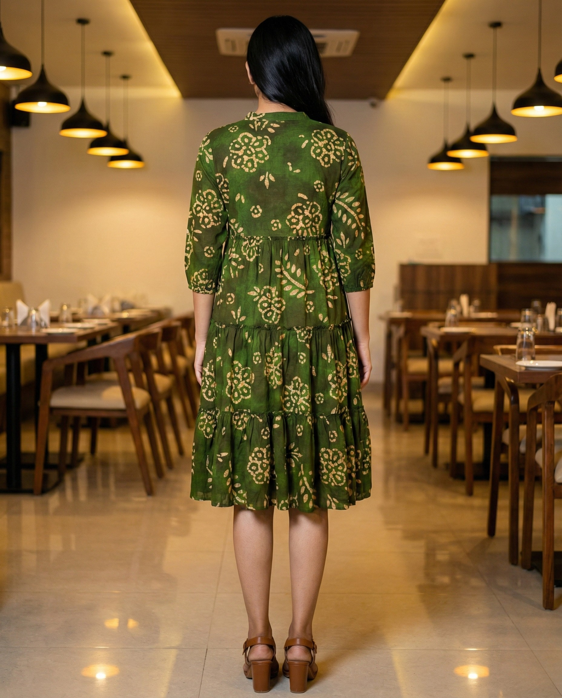 Urban Rang Cotton Bottle Green Frock