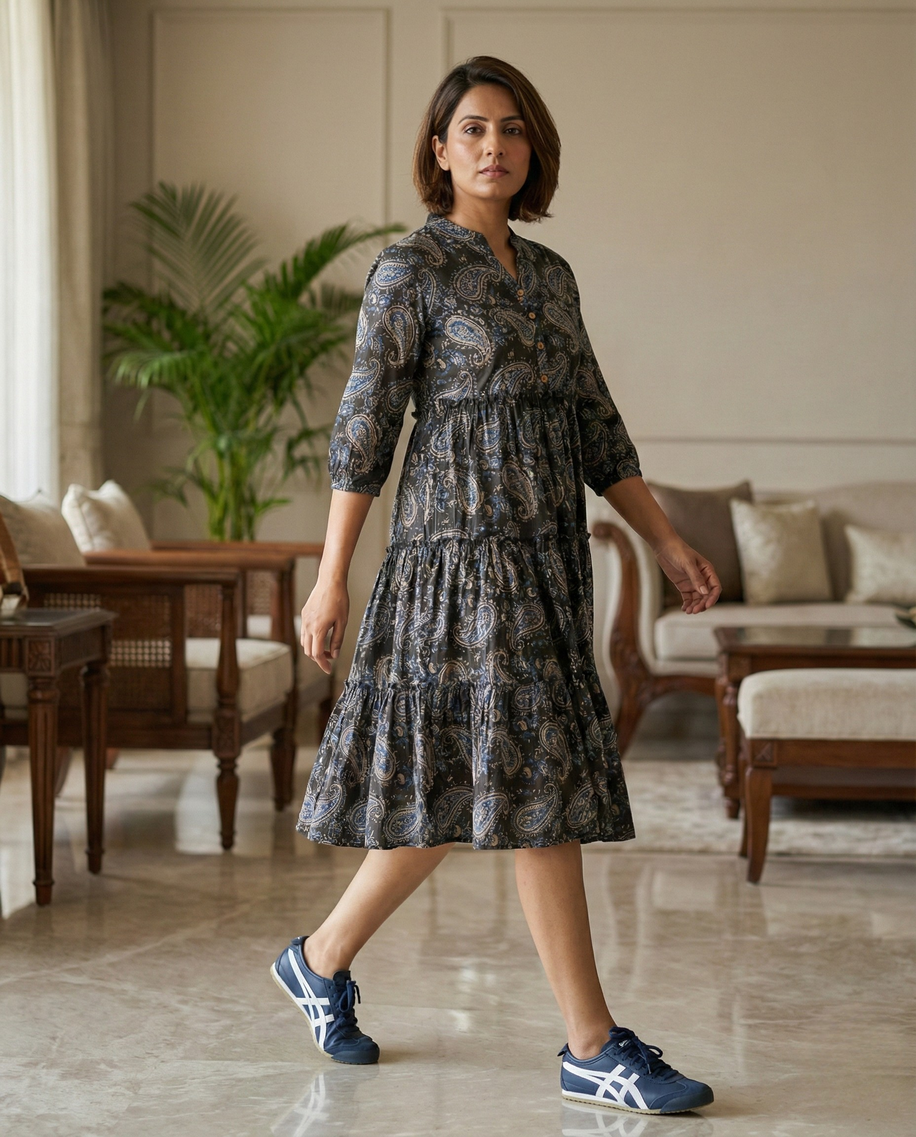 Urban Rang Cotton Black/Blue Frock
