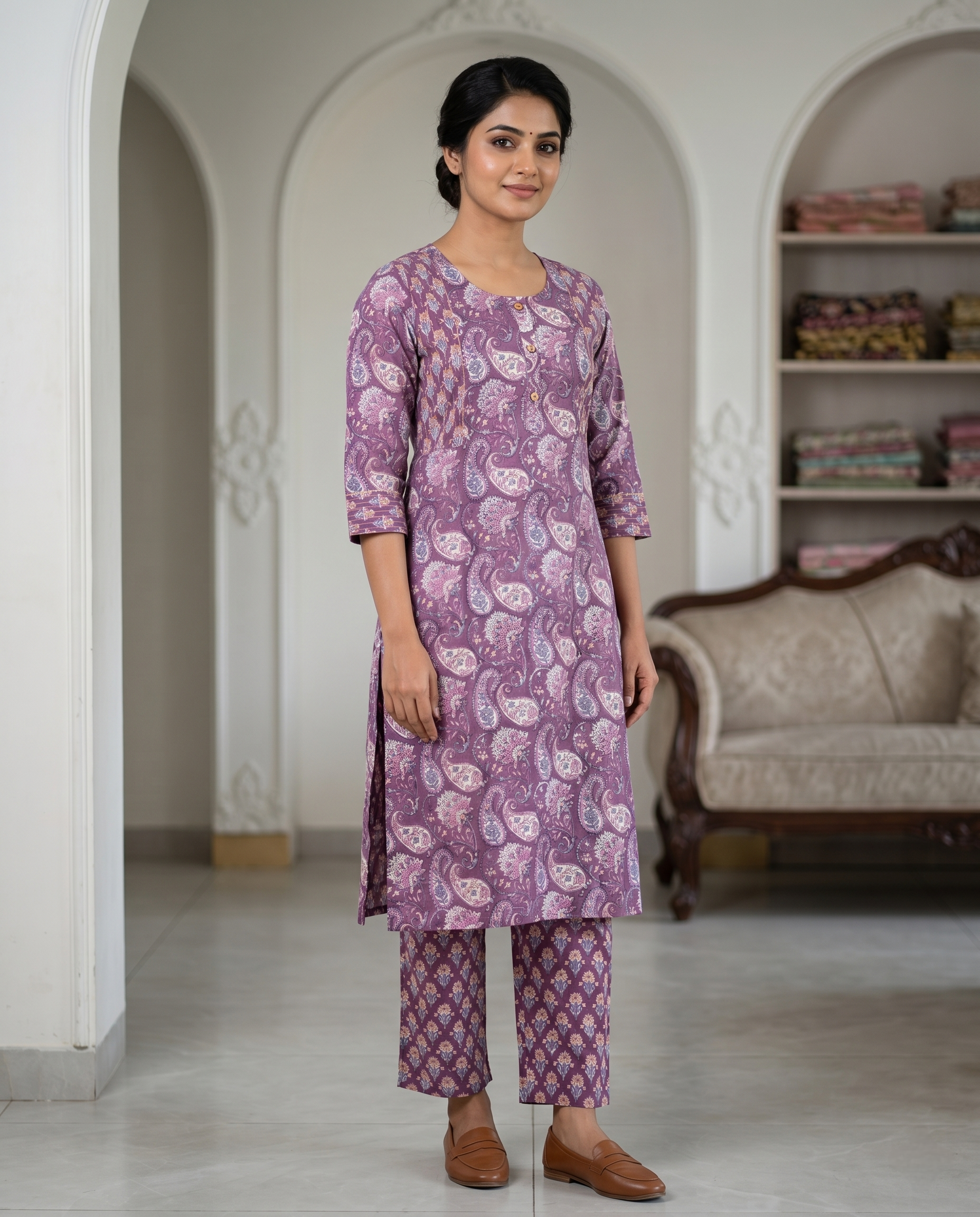 EVERYDAY GRACE KURTA PANT SET - PREMIUM COTTON