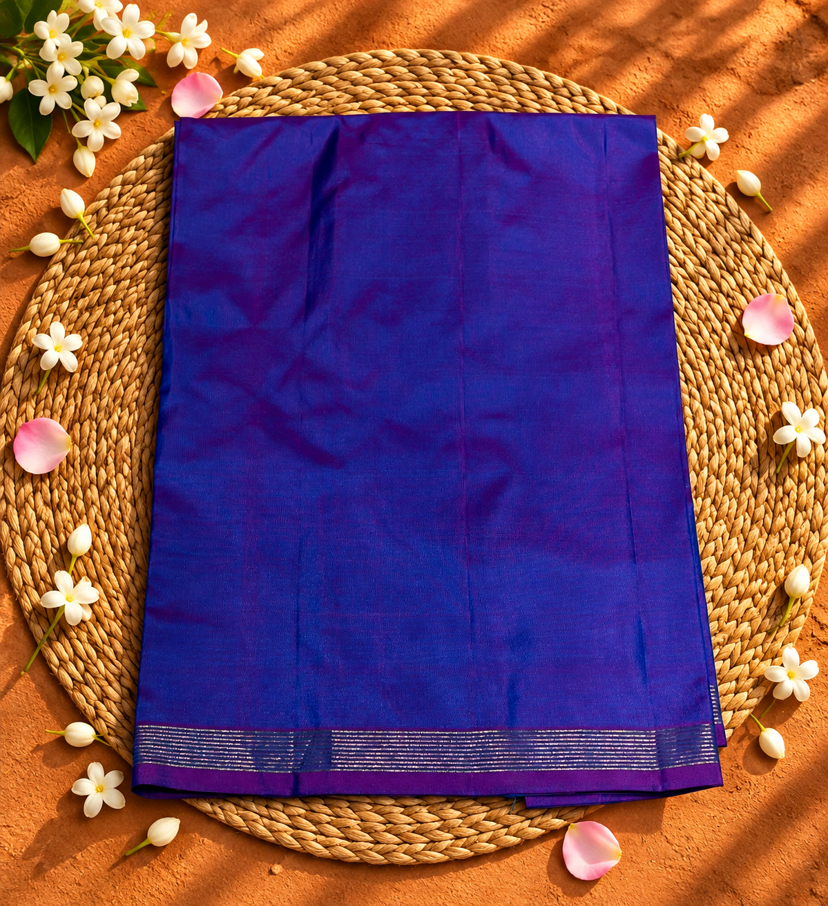 Sky Blue Gold Zari Paisley Kanjivaram Saree