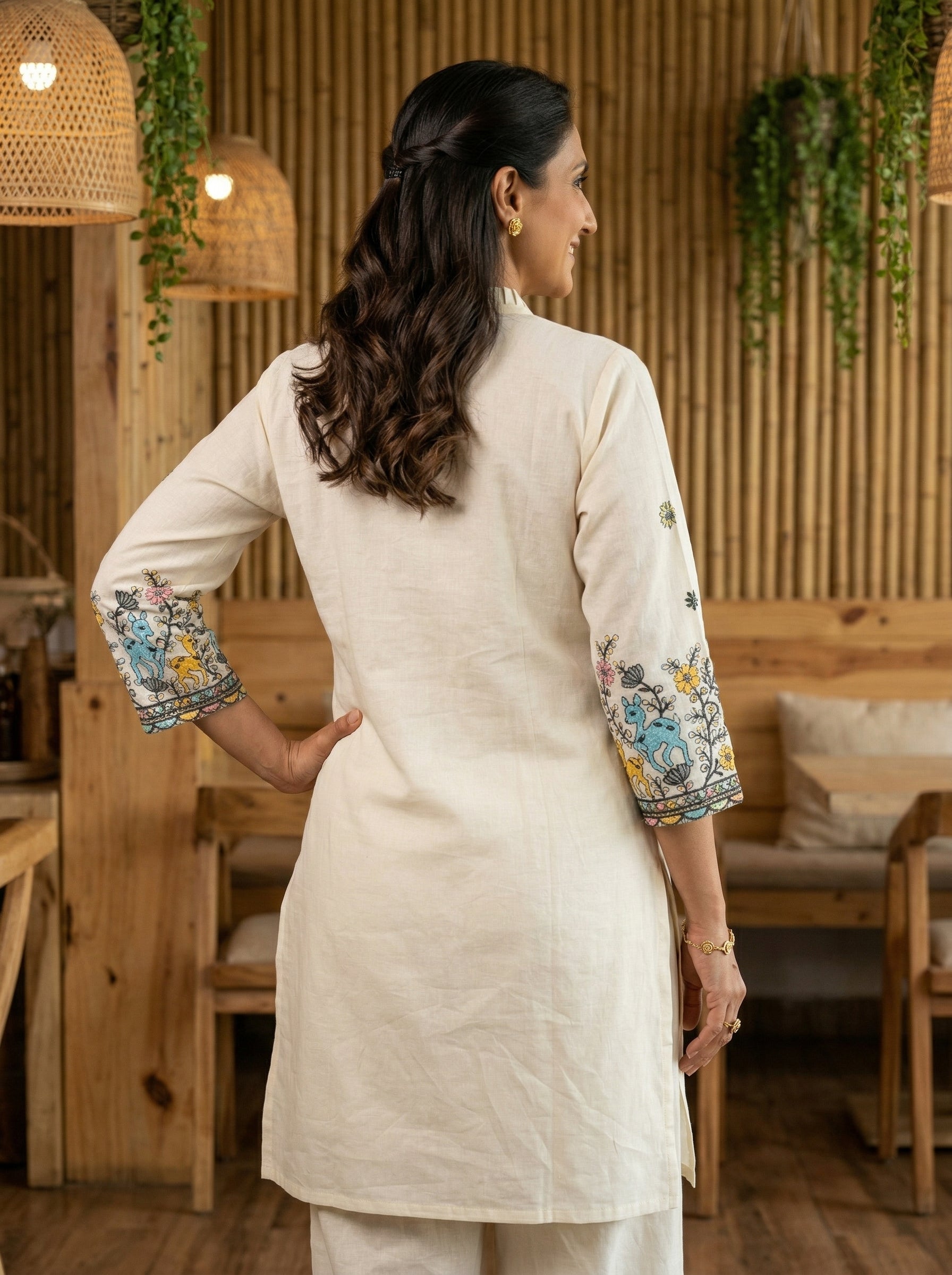 NOOR SAFARI OFF WHITE COTTON CORDSET
