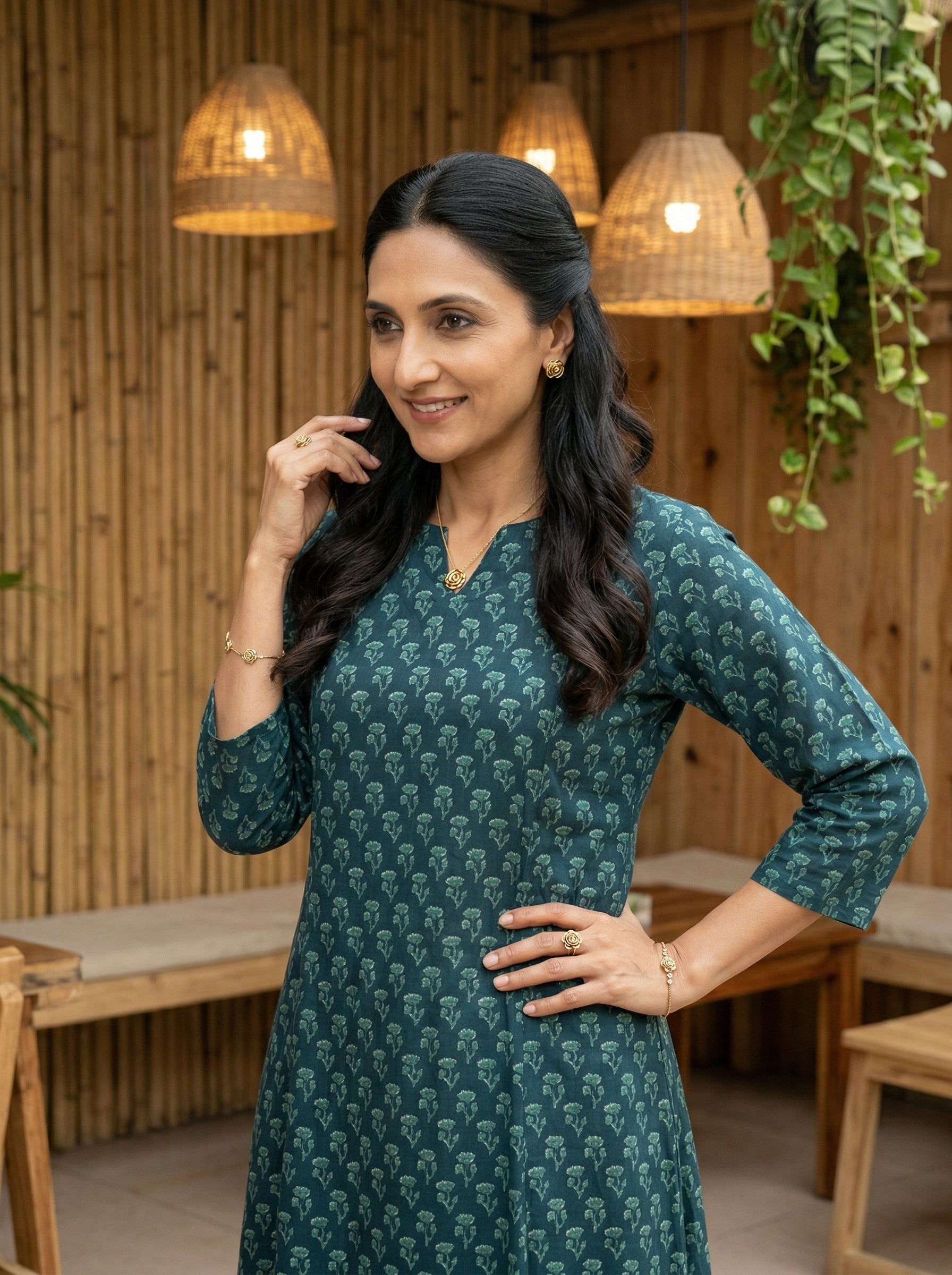 Teal Everyday Elegance Cotton KP Set