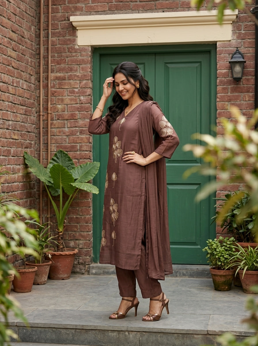 ONION PINK ROYALE COTTON SILK KPD SET