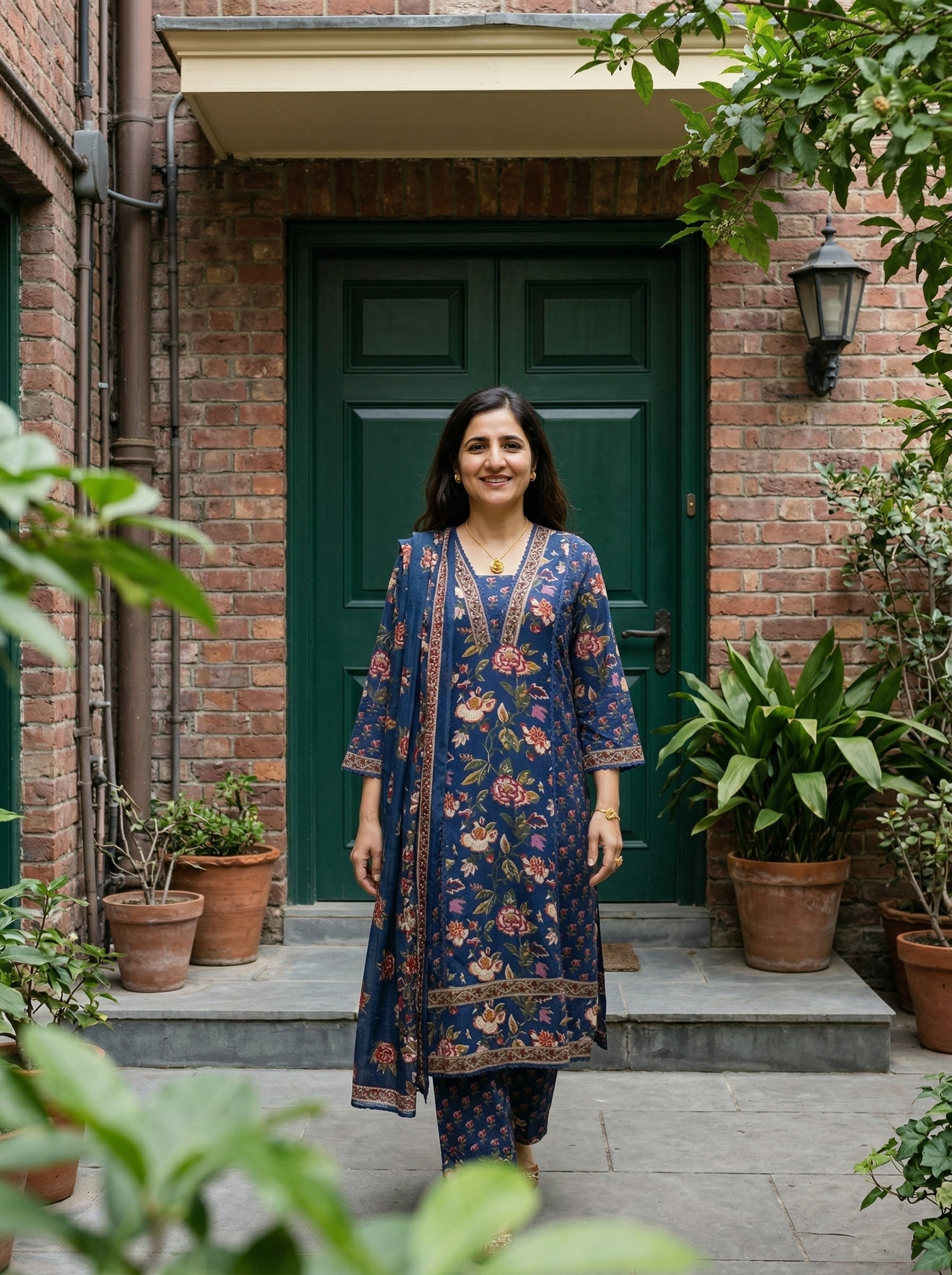 Summer Bloom Cotton Blue KPD Set