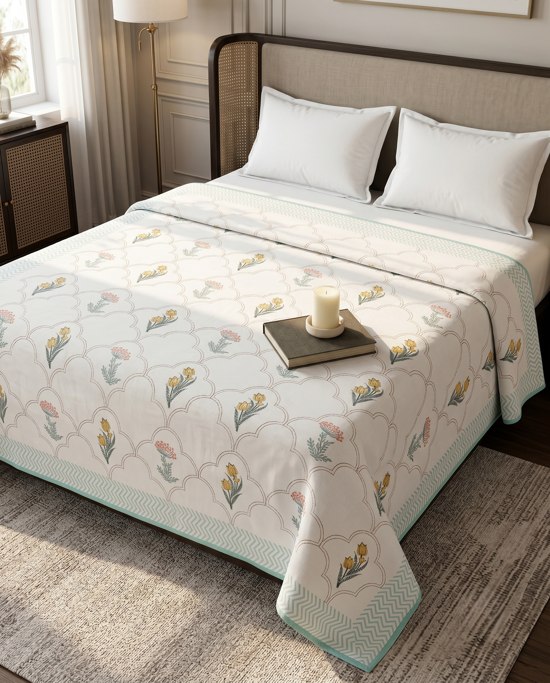 SPRING COURTYARD REVERSIBLE SINGLE DOHAR PREMIUM COTTON