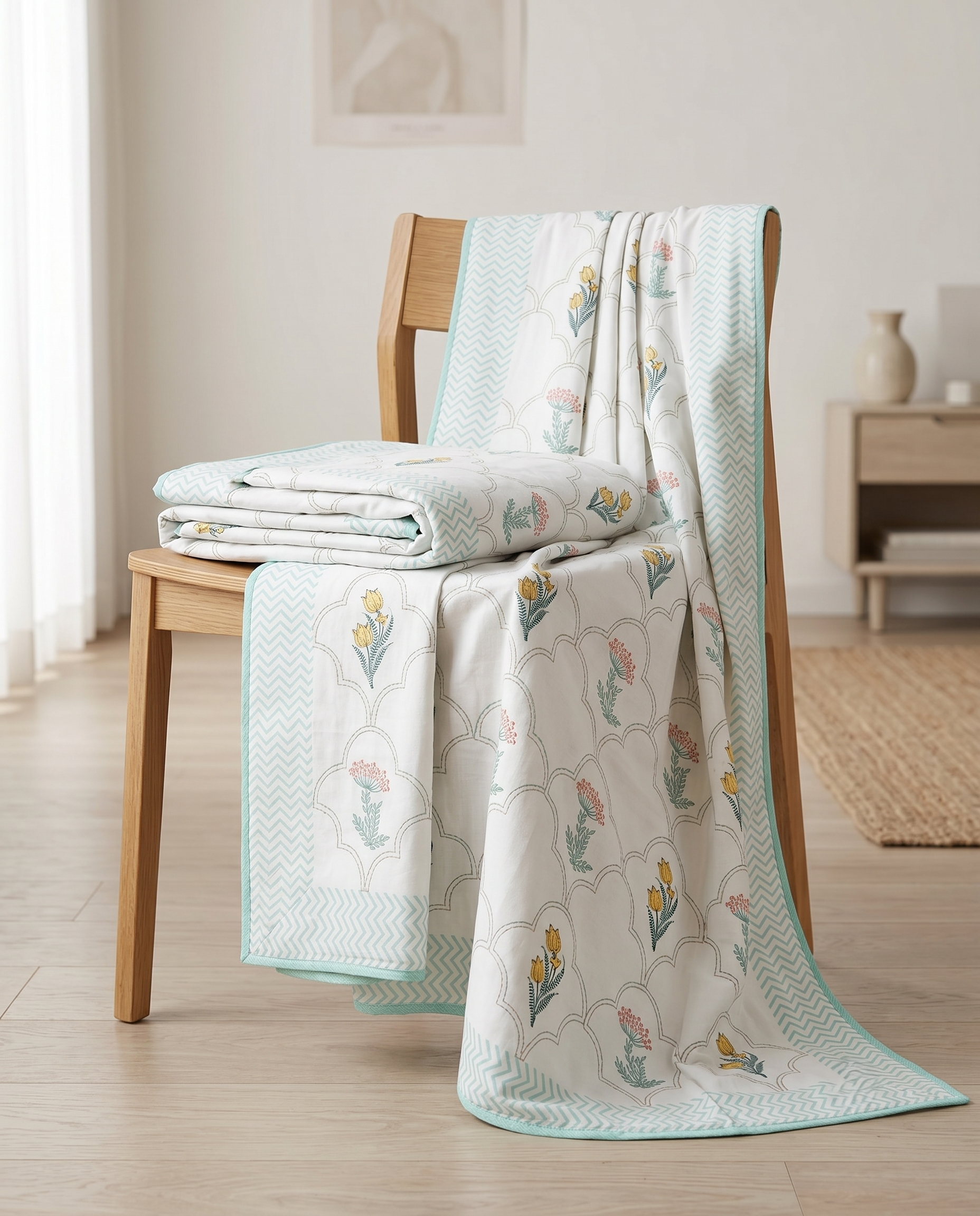 SPRING COURTYARD REVERSIBLE SINGLE DOHAR PREMIUM COTTON