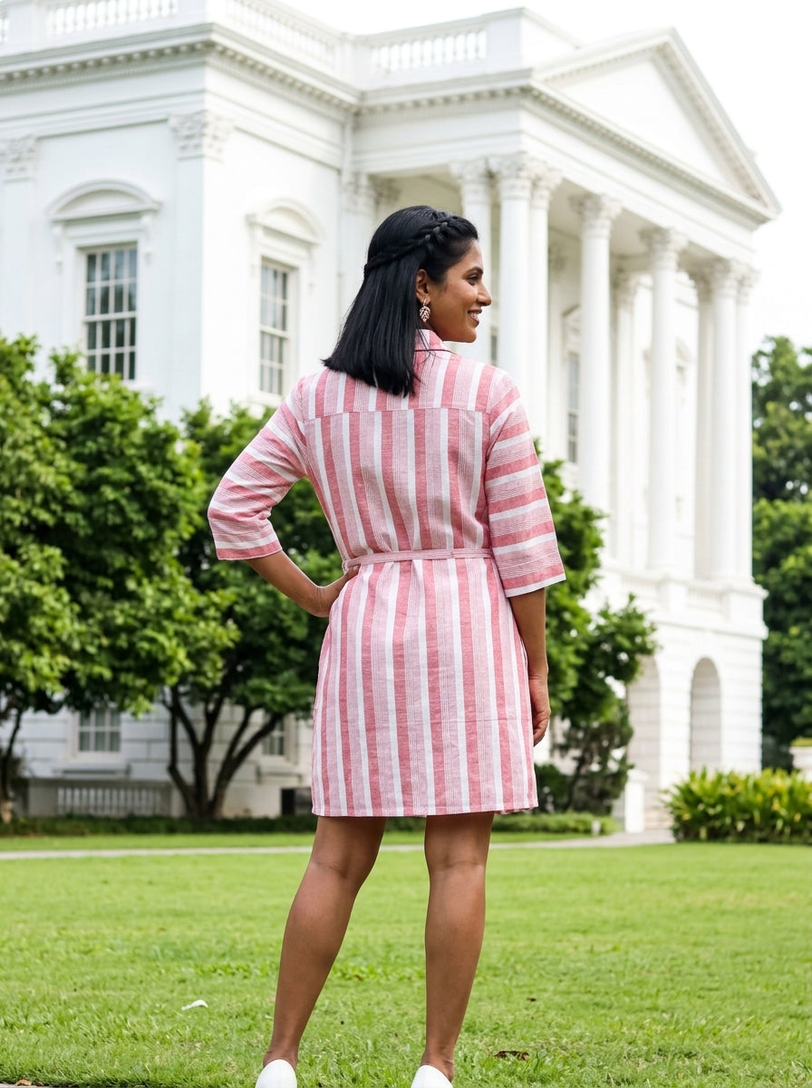 SOFT FLOW PEACHISH PINK COTTON TUNIC