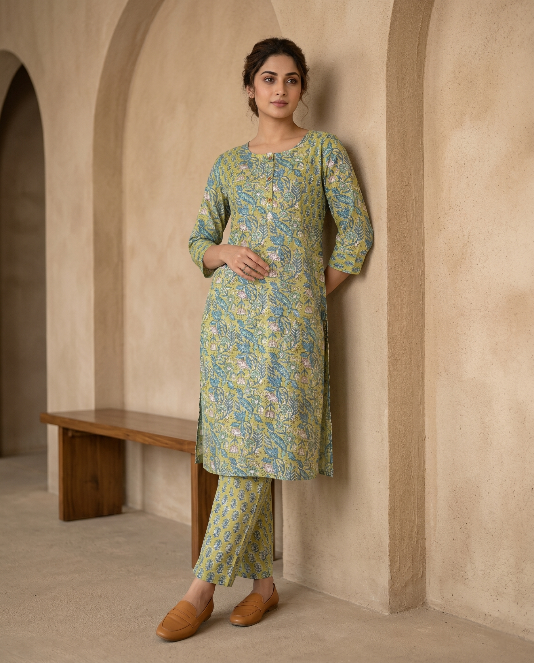 EVERYDAY GRACE KURTA PANT SET - PREMIUM COTTON