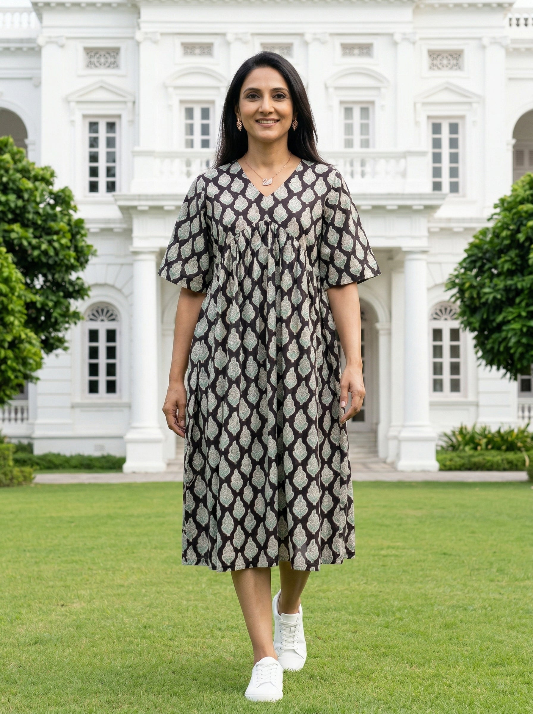 JHABLA DRESS BLACK COTTON DRESS