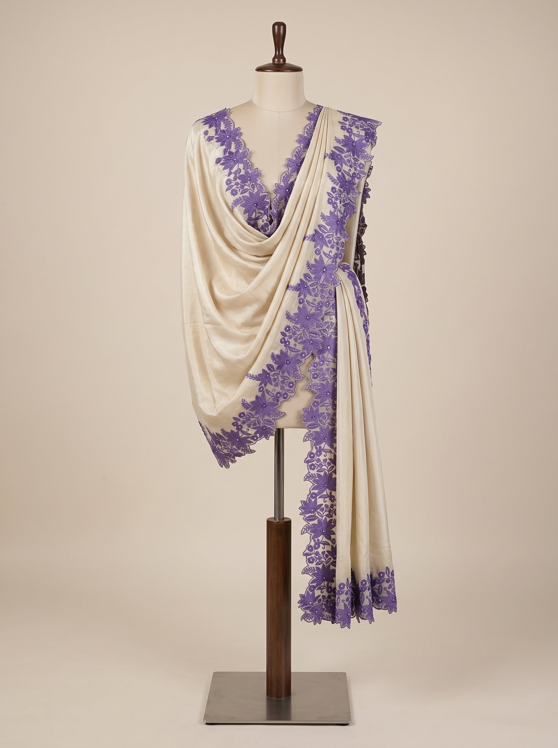FLORAL EMBROIDEY TISSUE SILK DUPATTA
