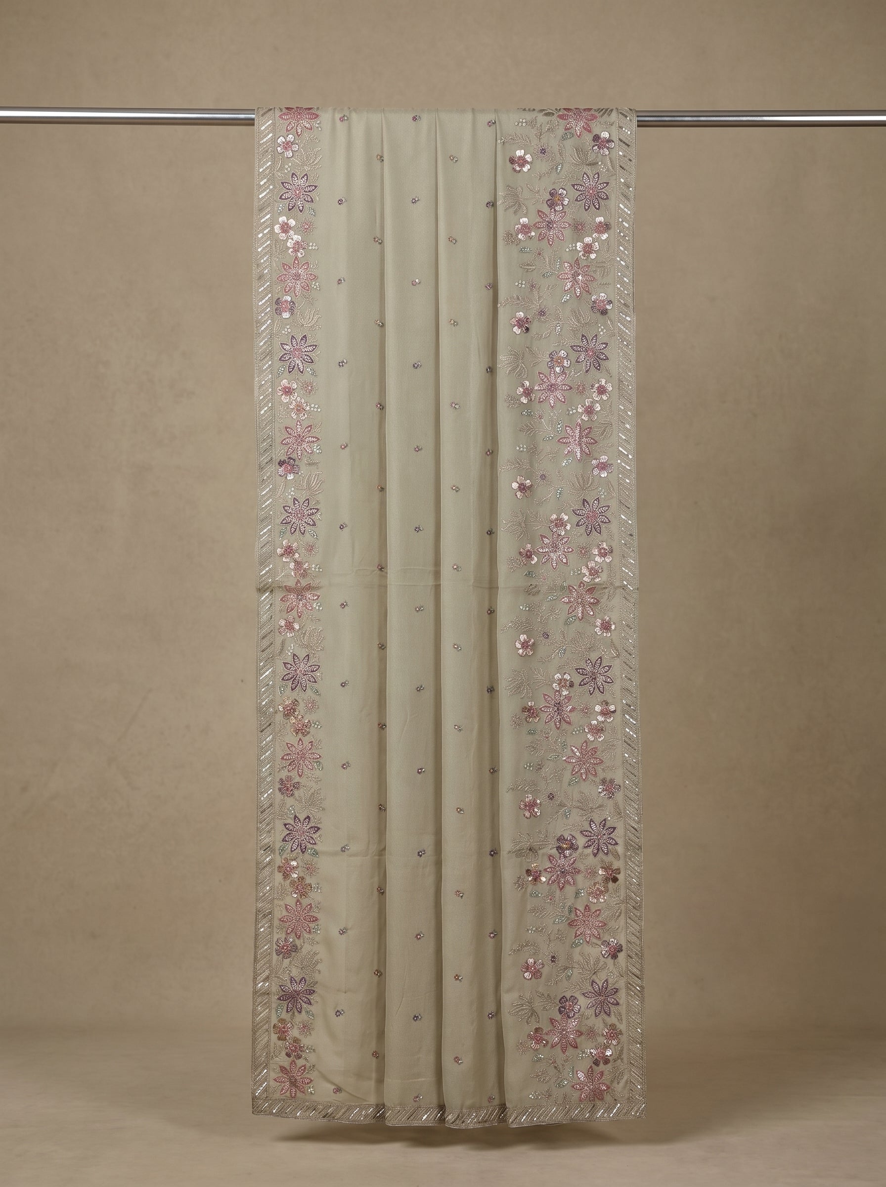 GILDED BLOSSOM TISSUE SILK DUPATTA