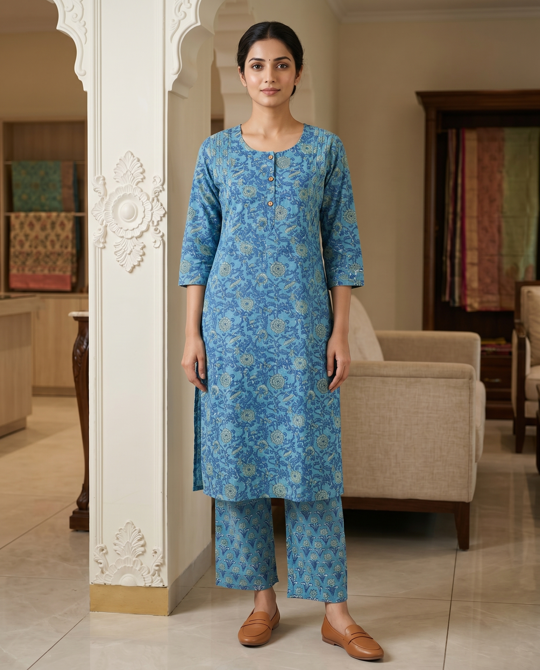 EVERYDAY GRACE KURTA PANT SET - PREMIUM COTTON